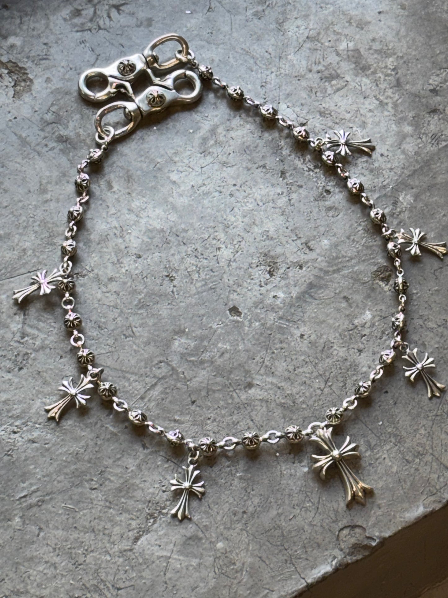 Chrome Hearts Tiny Cross pendant wallet chain