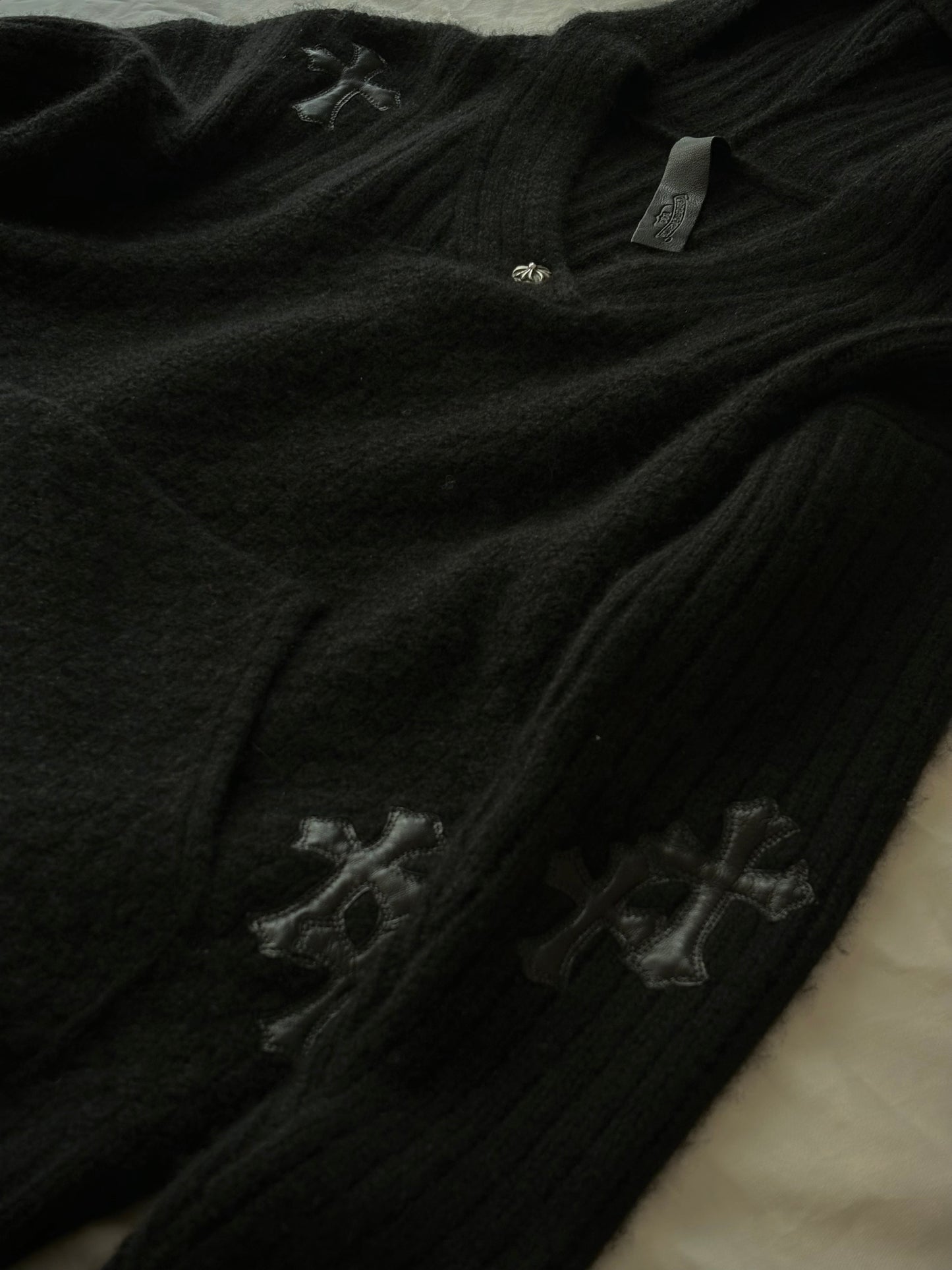 Chrome Hearts cashmere patches sweater hoodie