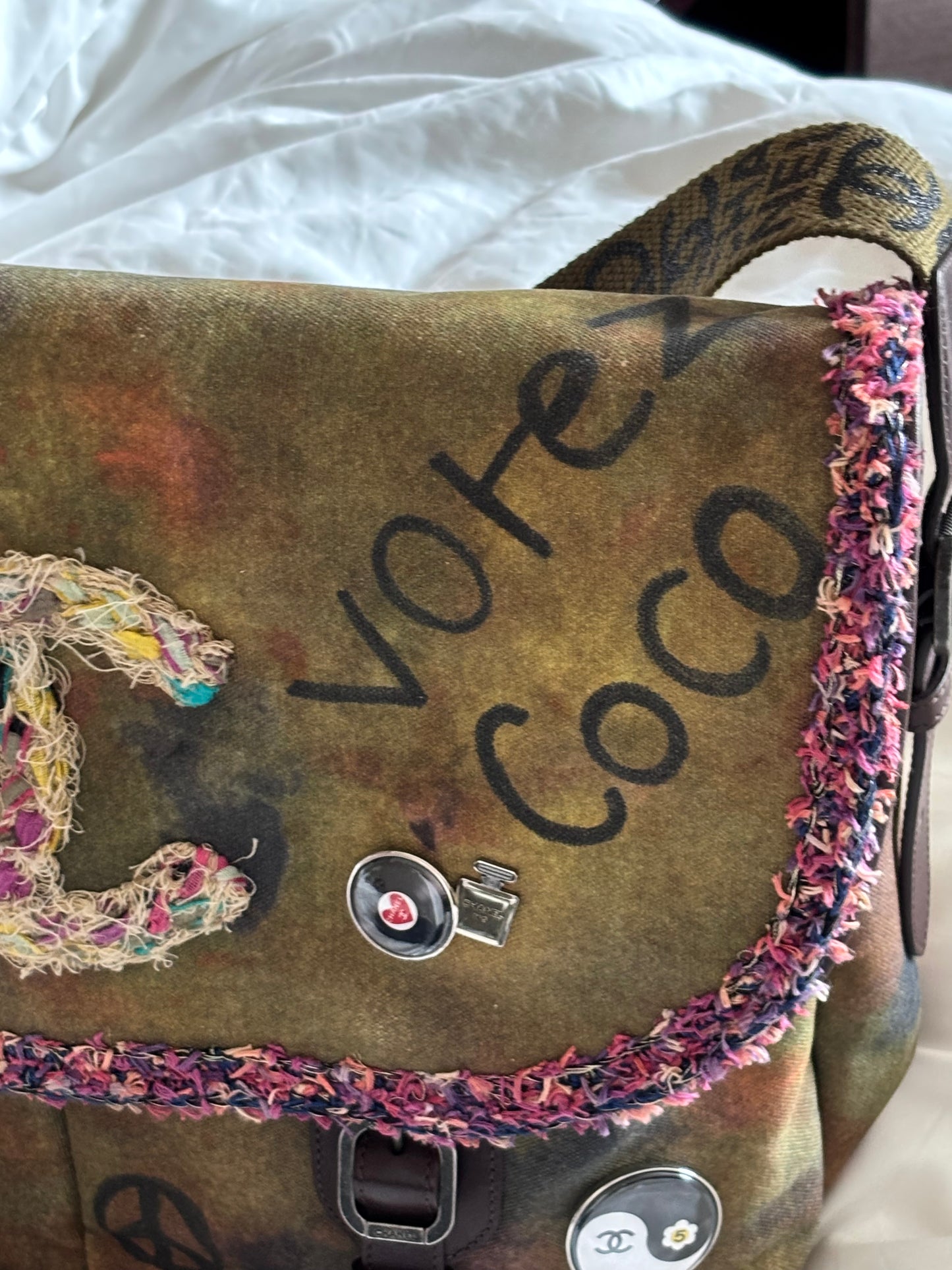 Chanel Graffiti On The Pavement Messenger bag
