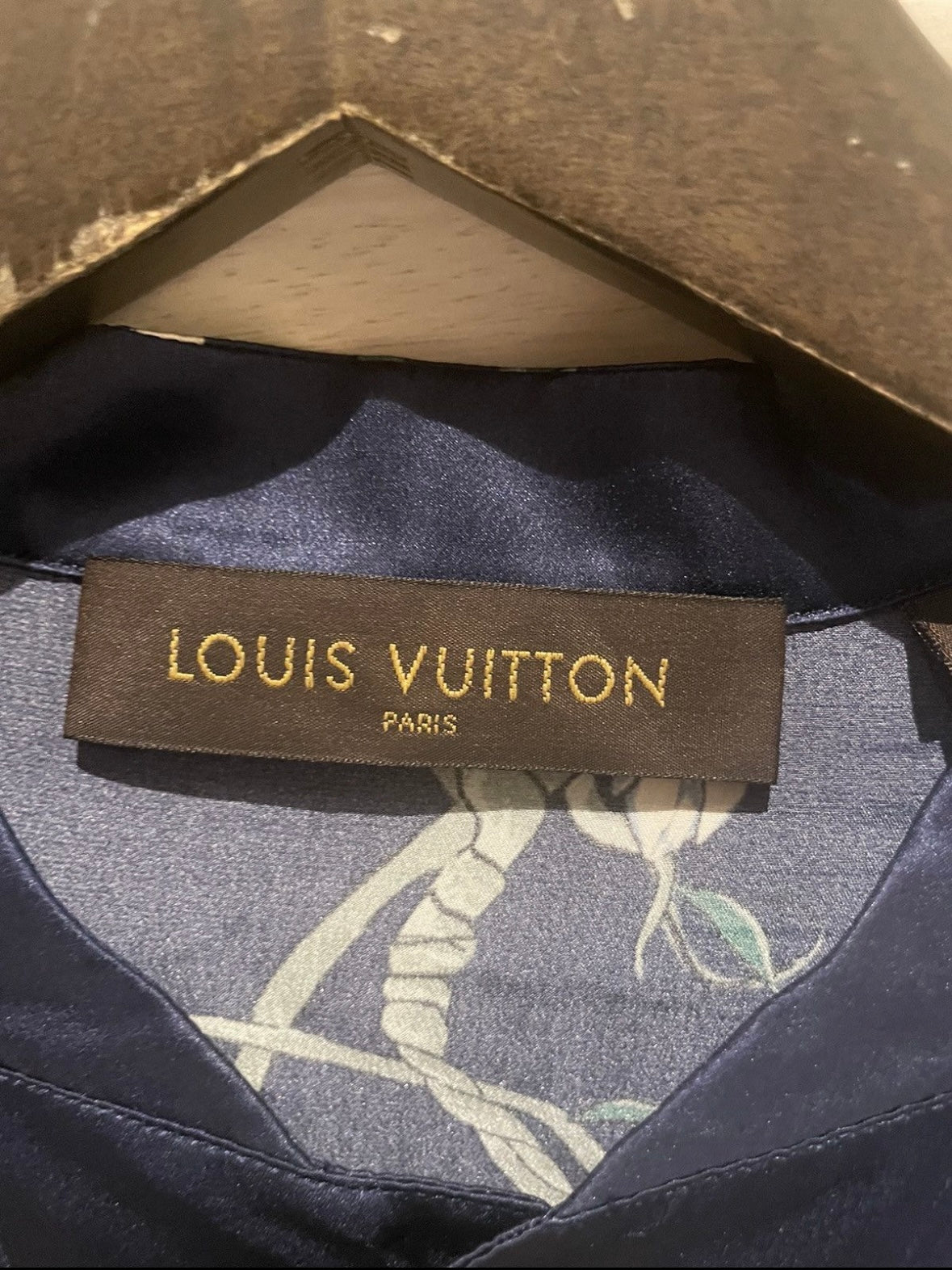 Louis Vuitton SS16 Blue Panther Silk Shirt