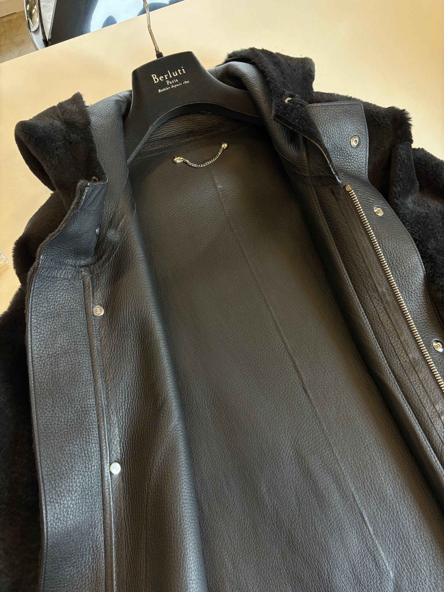 Berluti aw19 Kangaroo oversized coat parka