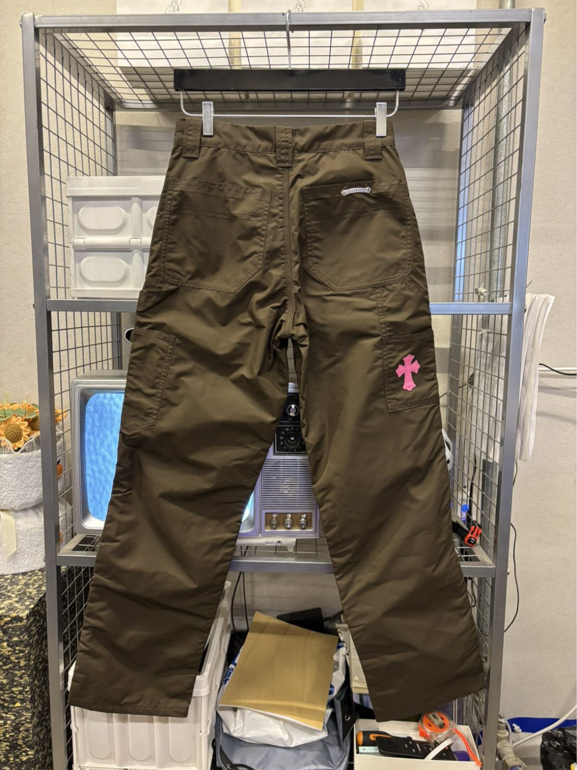 Chrome Hearts Brown Nylon Carpenter Pants