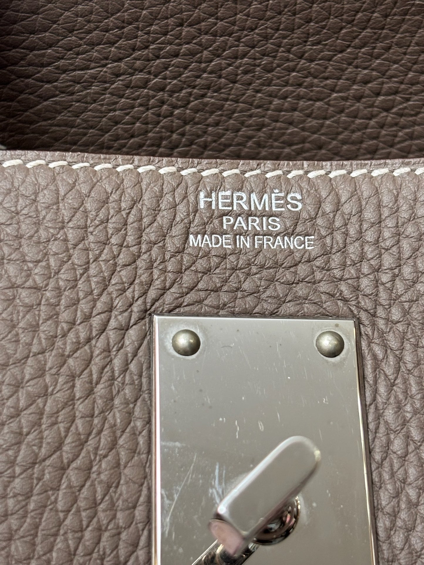 Hermes HAC 50 Etoupe Togo Leather Palladium SHW
