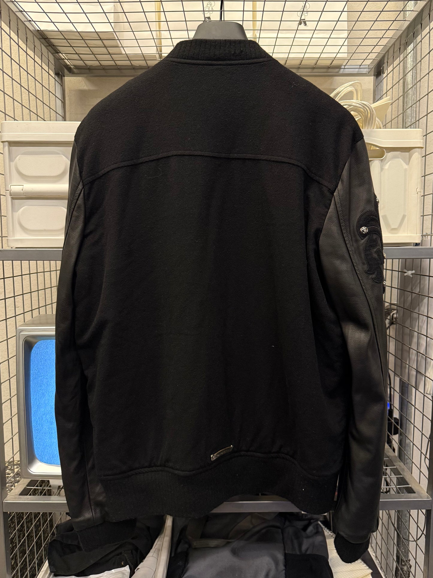 Chrome Hearts Camo Cross Patches Varsity Cashmere Jacket