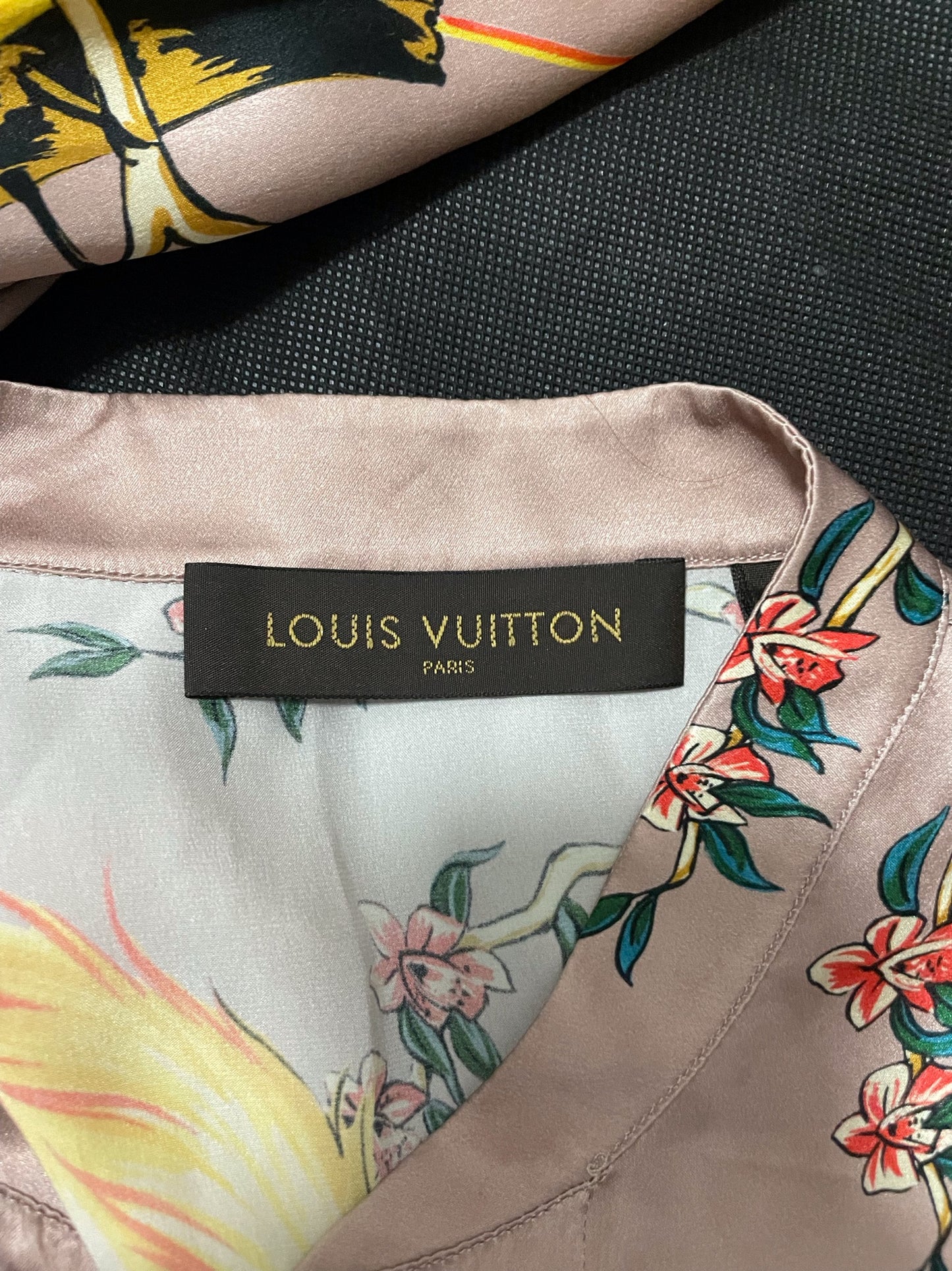 Louis Vuitton SS16 Birds of Paradise Phoenix Satin Silk Pajama Shirt
