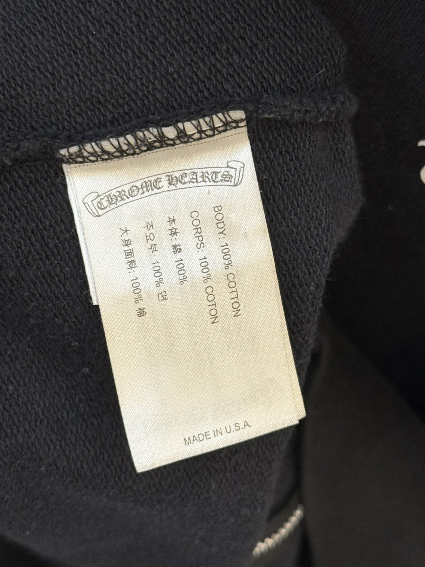 Chrome Hearts Black All Over Print Zip Up Hoodie