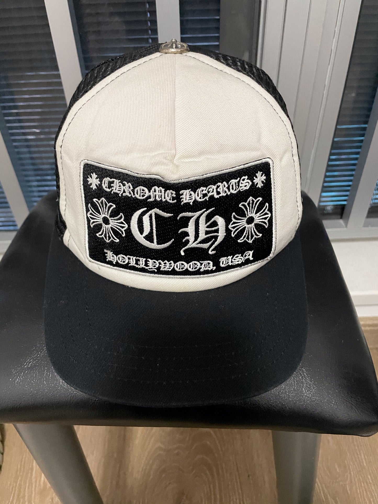 Chrome Hearts CH logo Trucker hat