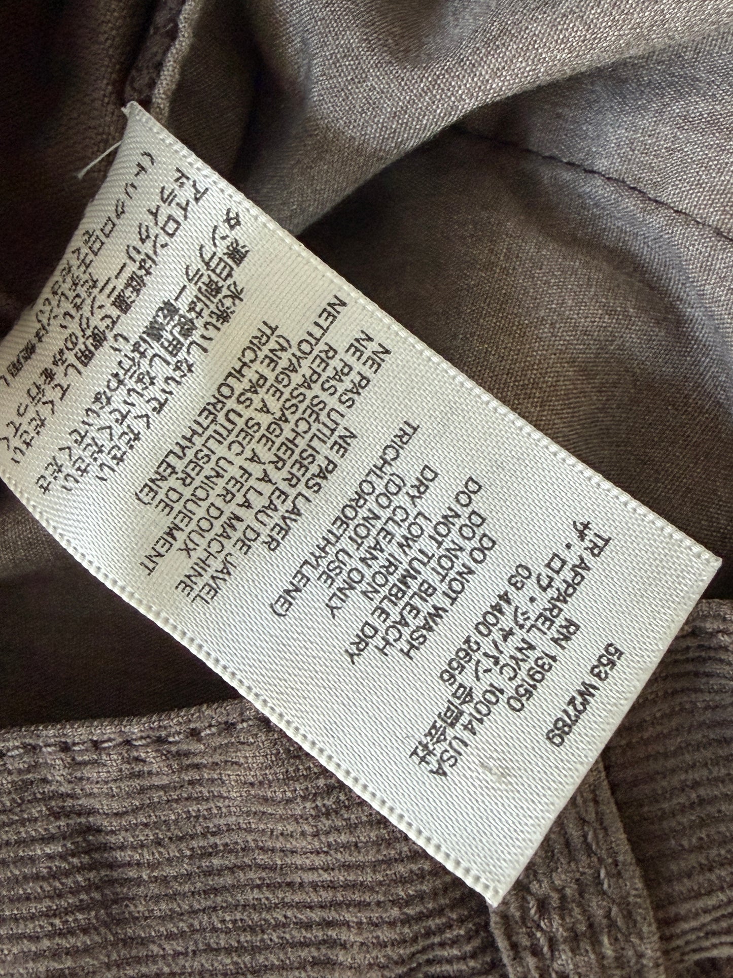 The Row Men's Rosco Brown Corduroy Pants
