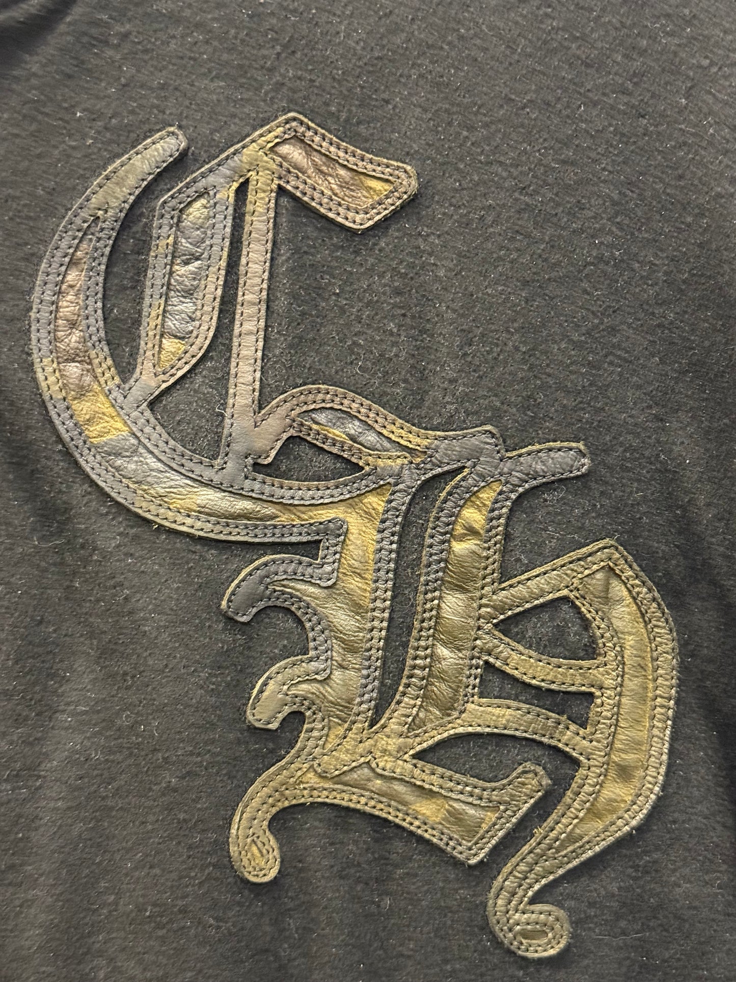 Chrome Hearts Camo Cross Patches Varsity Cashmere Jacket