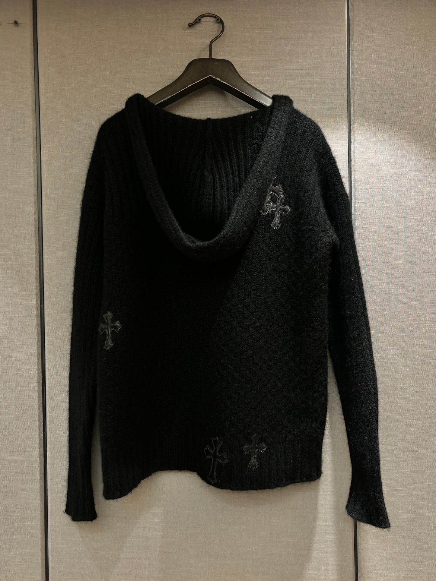 Chrome Hearts cashmere patches sweater hoodie