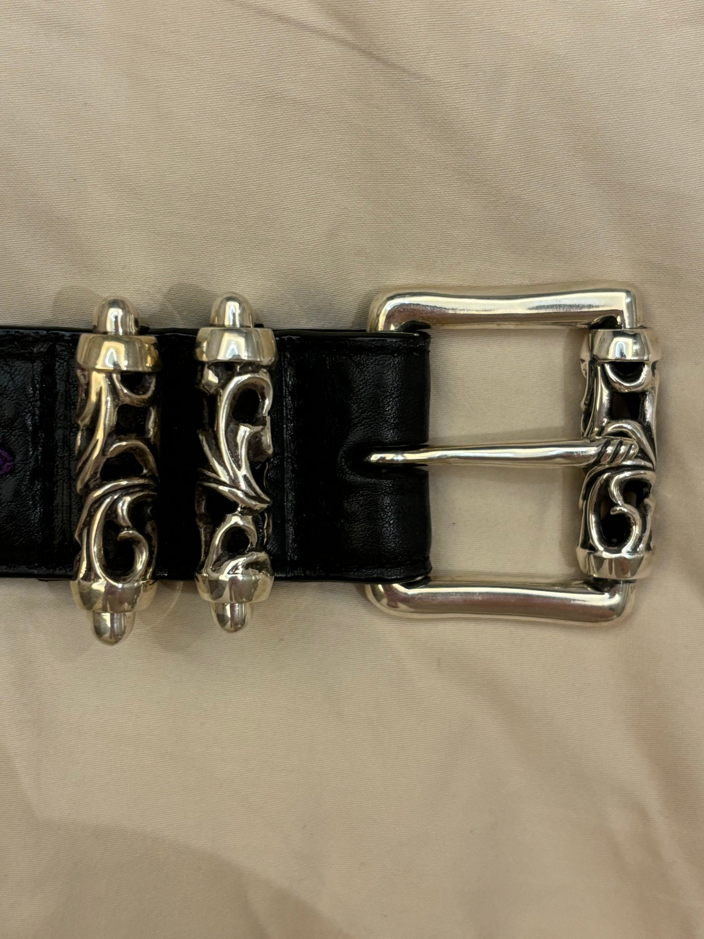 Chrome Hearts multi color cross patches roller belt 34