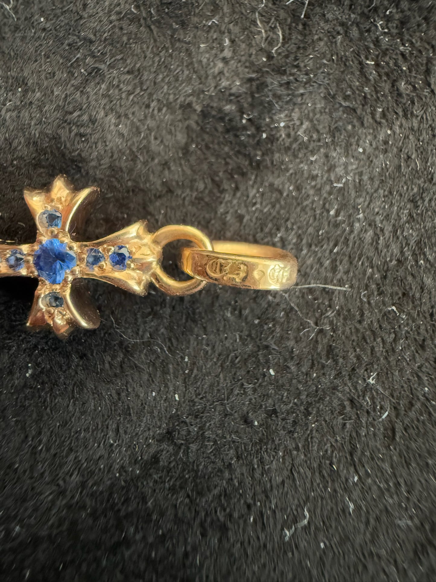Chrome Hearts 22k Sapphire Babyfat Pendant
