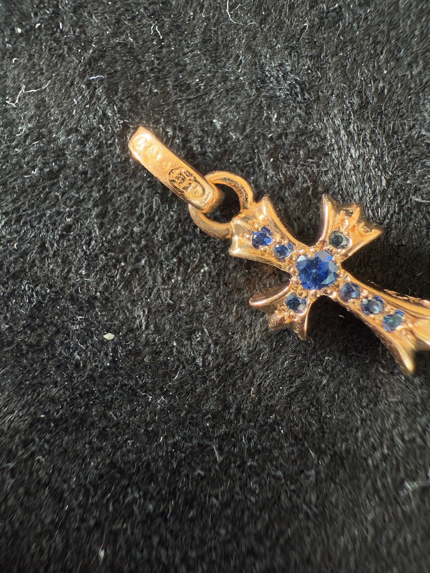 Chrome Hearts 22k Sapphire Babyfat Pendant