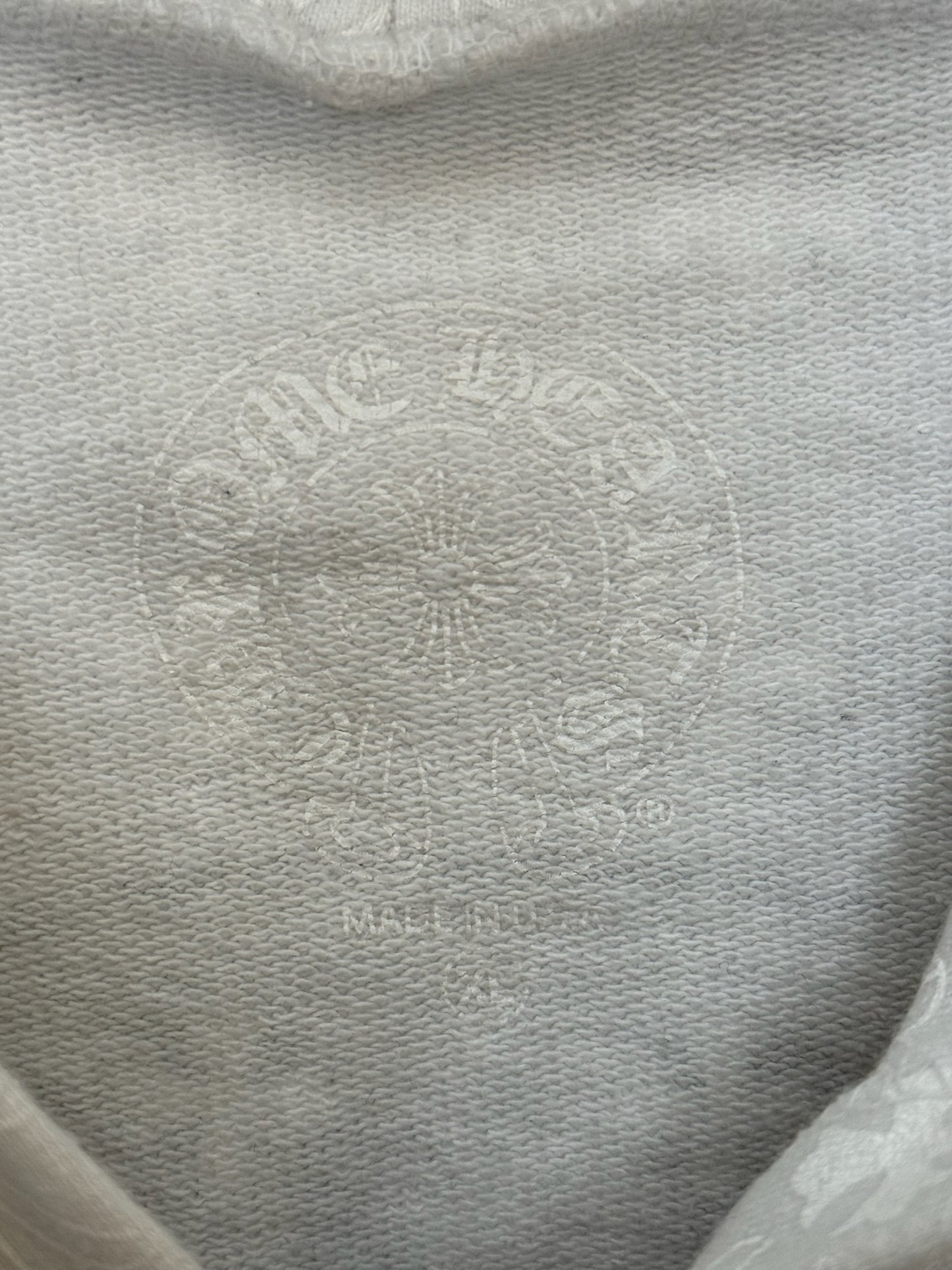 Chrome Hearts White All Over Print Zip Up Hoodie