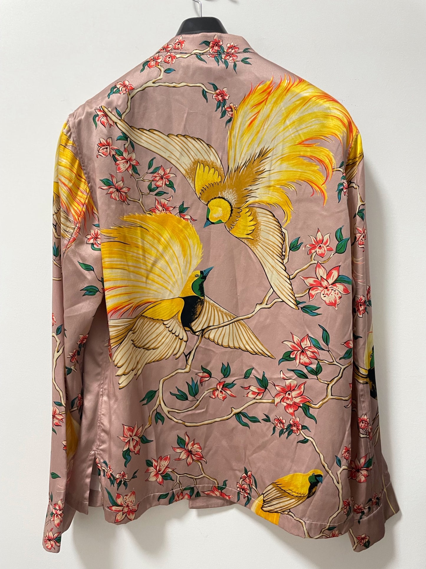 Louis Vuitton SS16 Birds of Paradise Phoenix Satin Silk Pajama Shirt