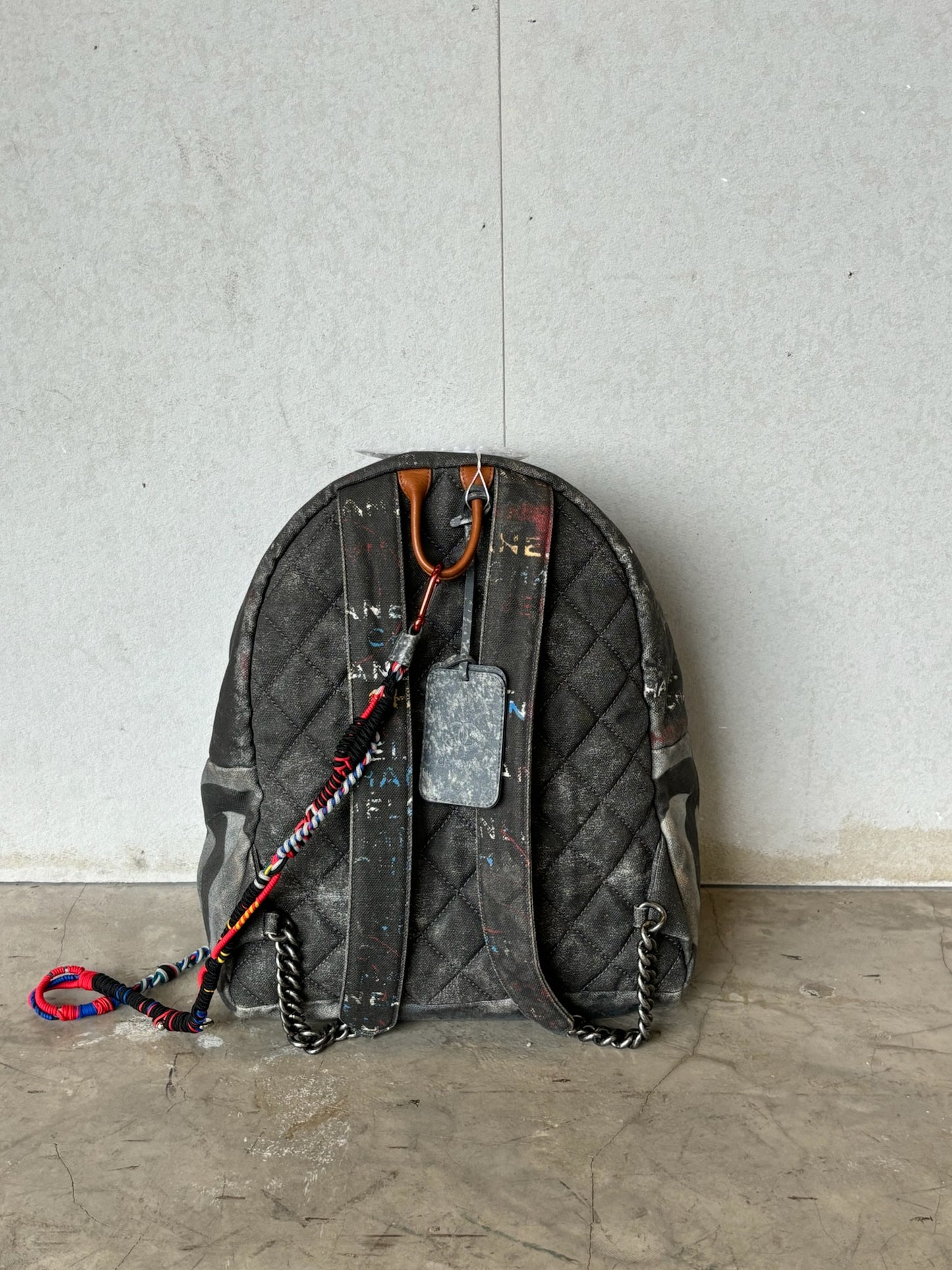 Chanel 2014 Canvas Graffiti Art School Backpack