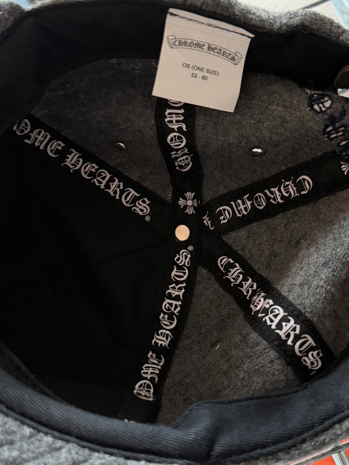 Chrome Hearts wool cemetery cross patches hat