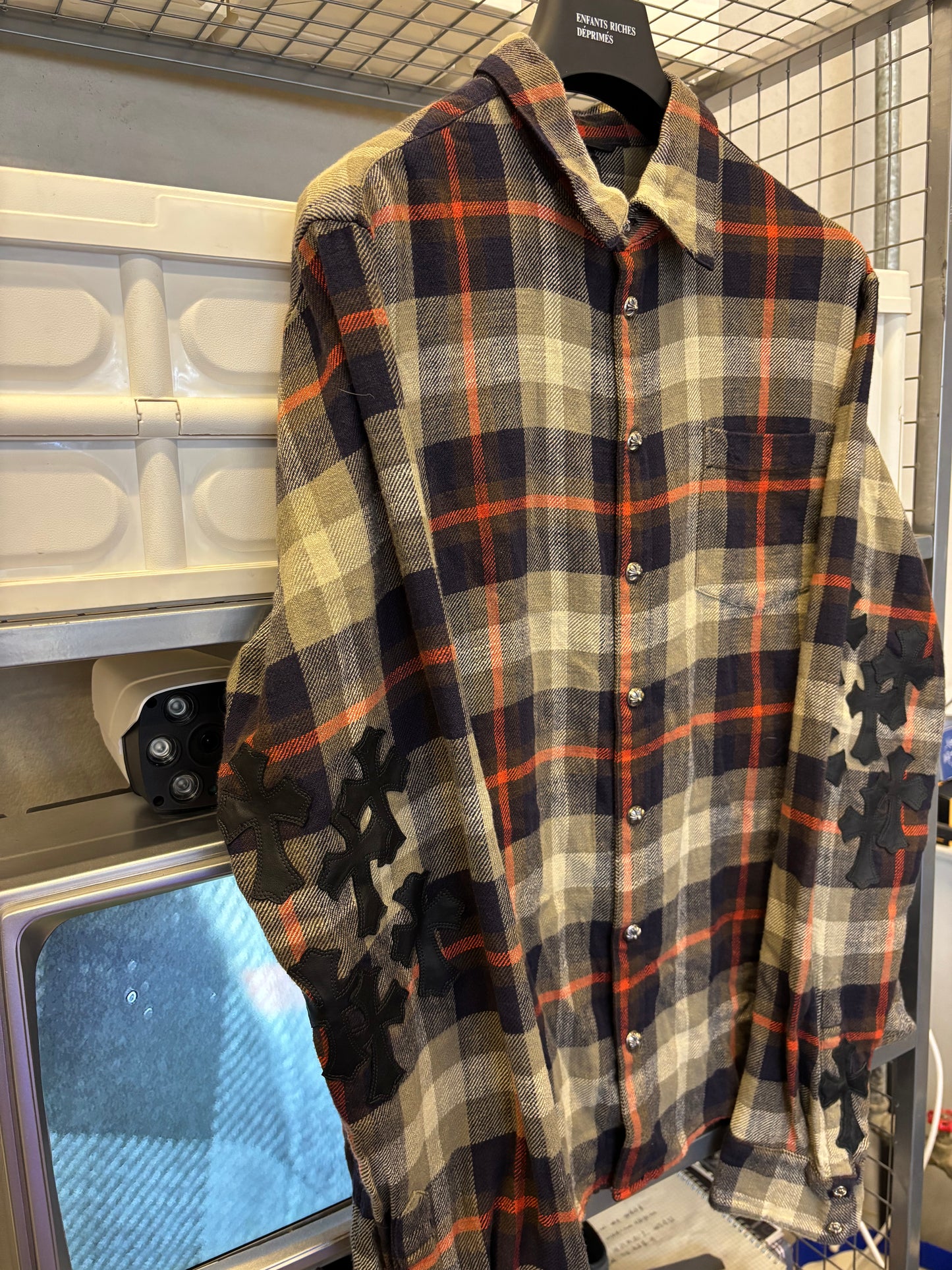 Chrome Hearts Cross Patches Button Up Shirt