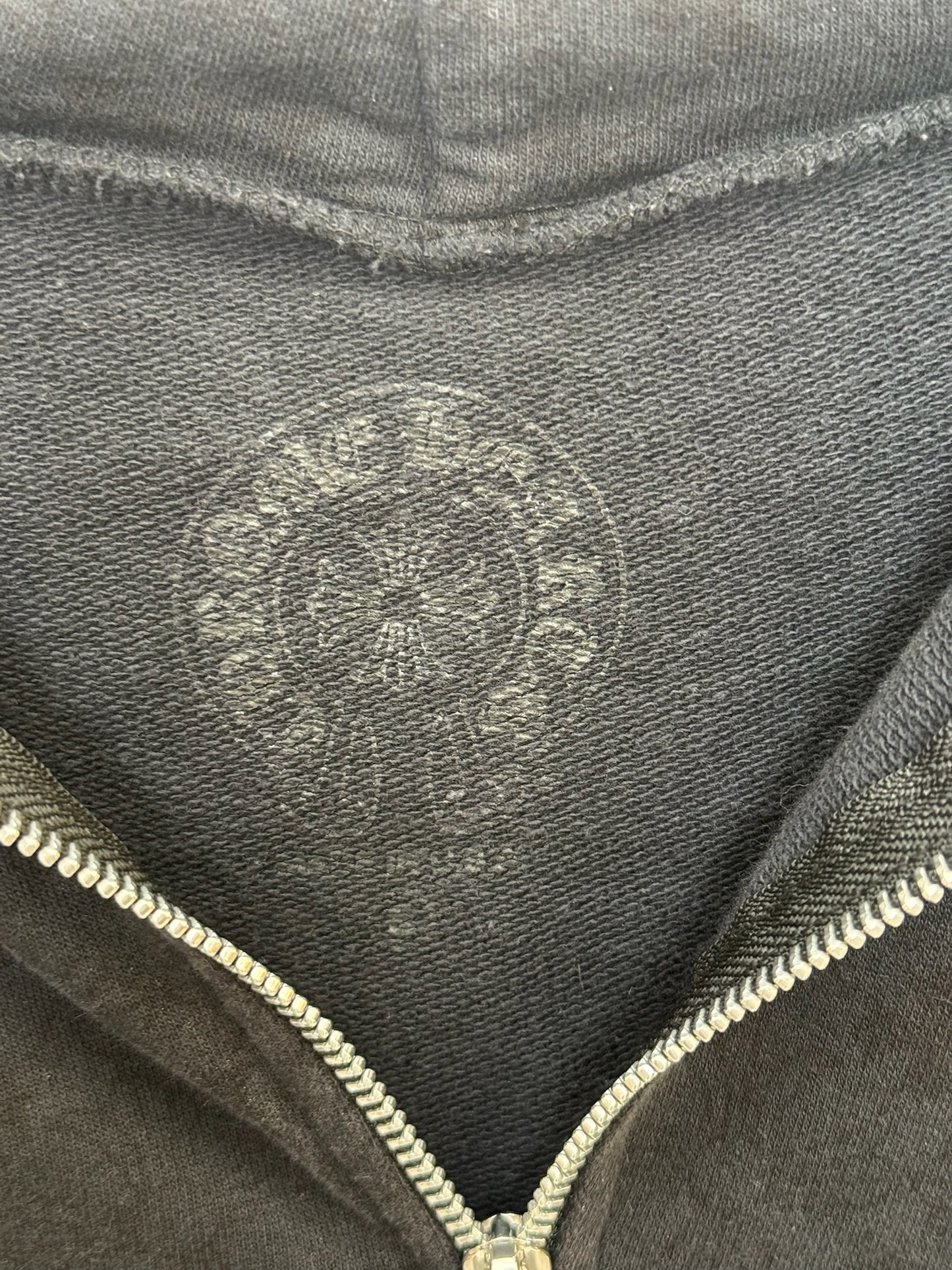 Chrome Hearts Black All Over Print Zip Up Hoodie