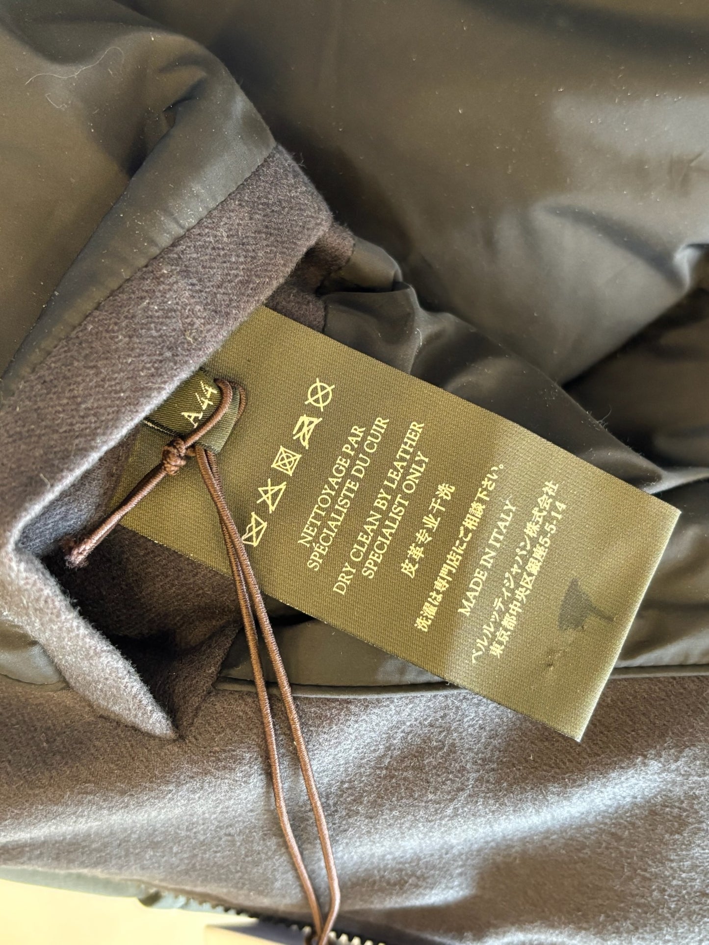 Berluti 17AW leather suede puffer jacket
