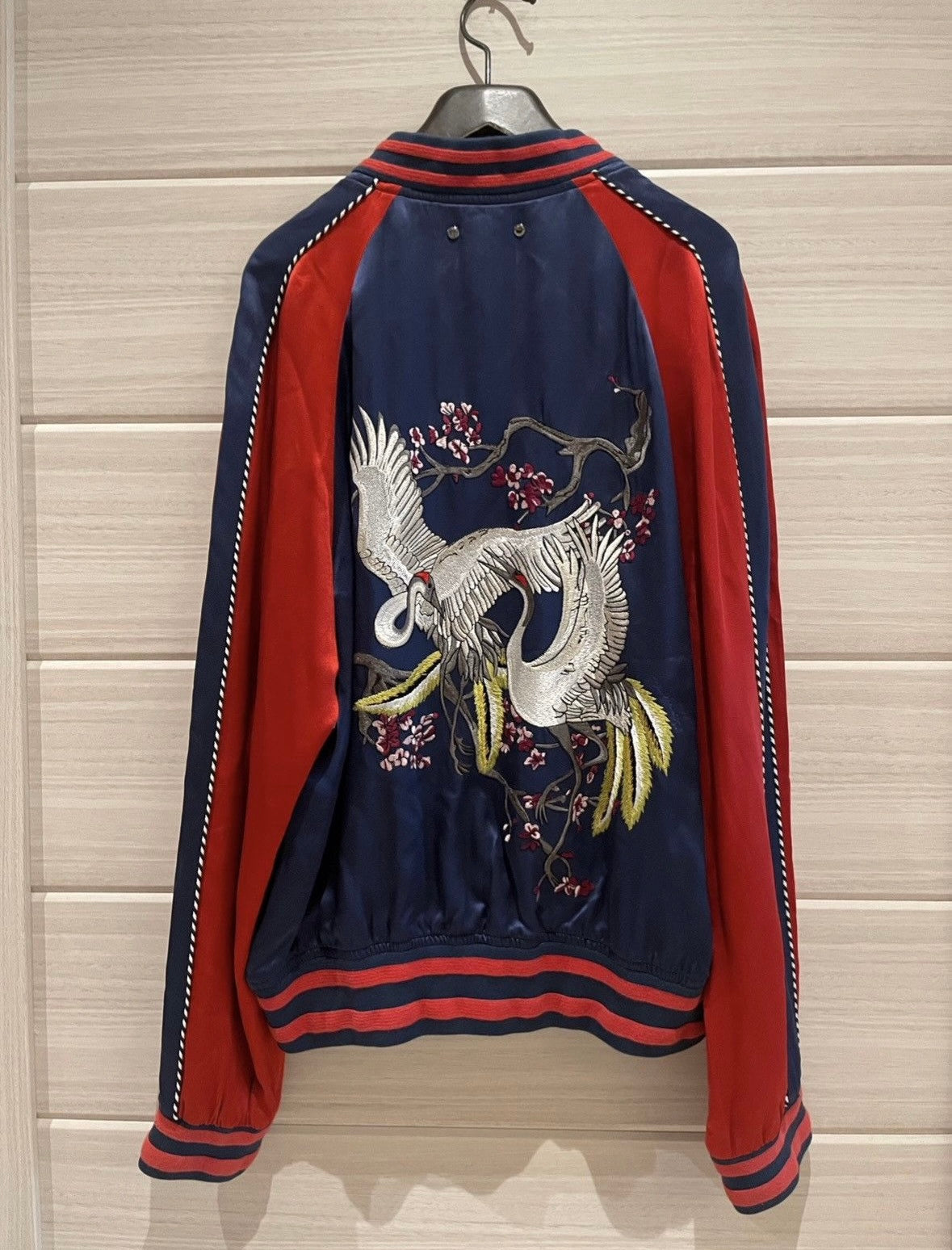 Louis Vuitton SS16 Embroidery Satin Souvenir Jacket