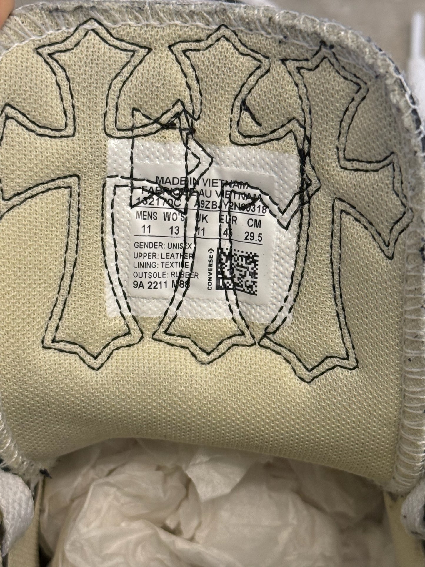 Chrome hearts patches converse
