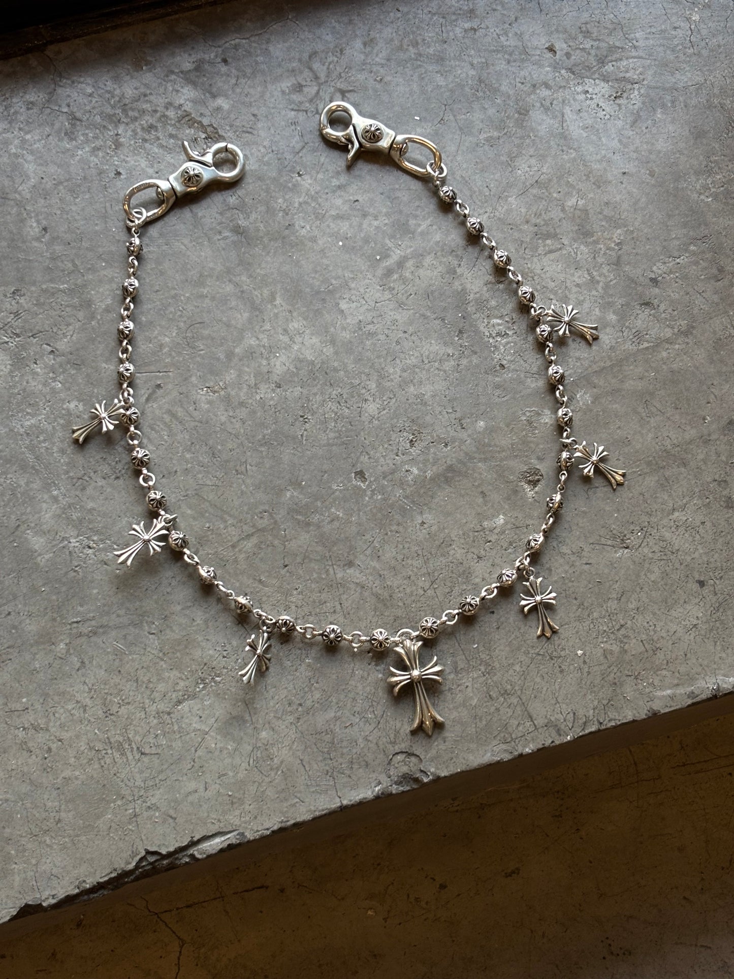 Chrome Hearts Tiny Cross pendant wallet chain