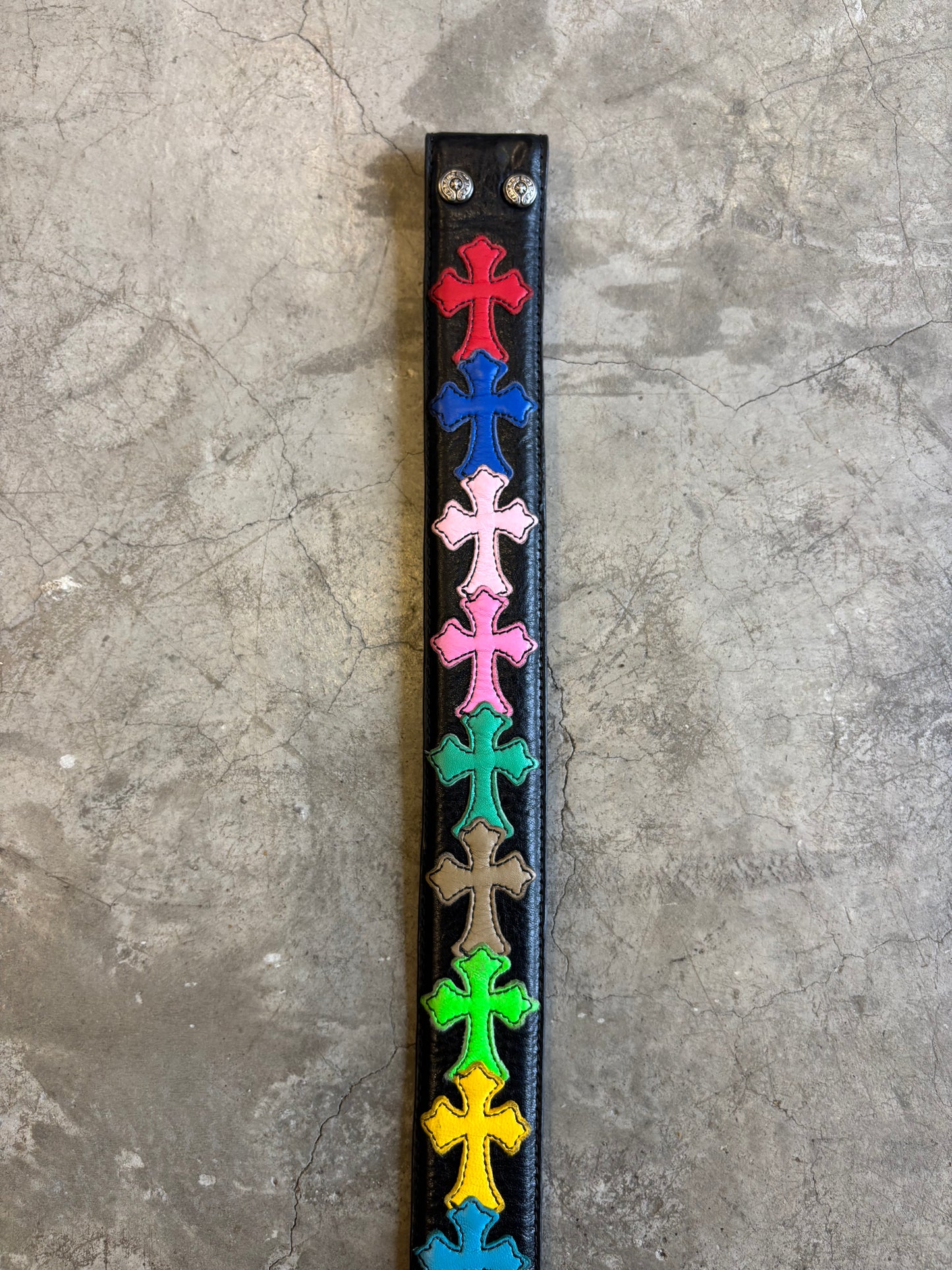 Chrome Hearts Multiple Color Cross Patches Strap SZ32