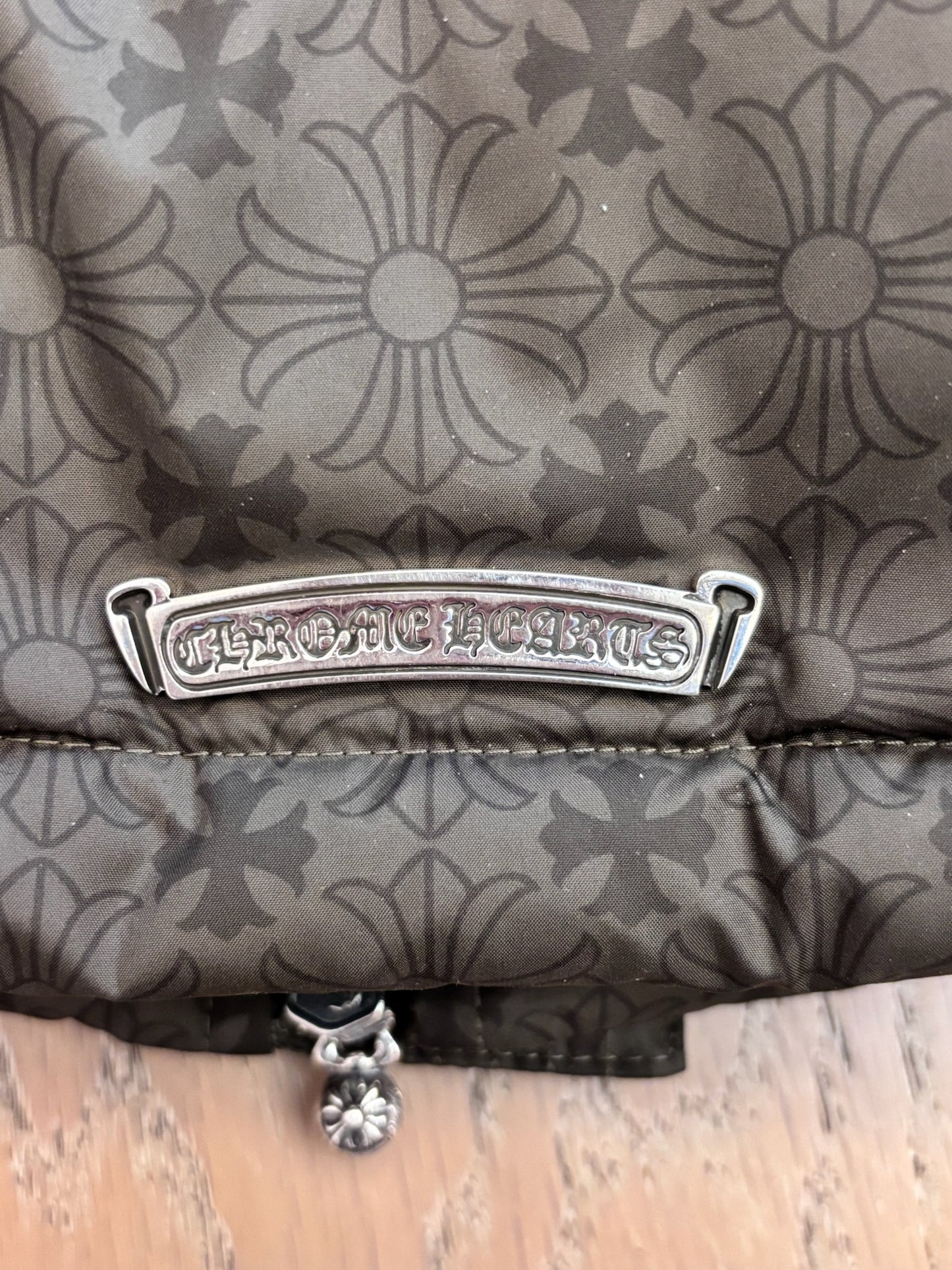 Chrome Hearts Olive Green Puffer Vest