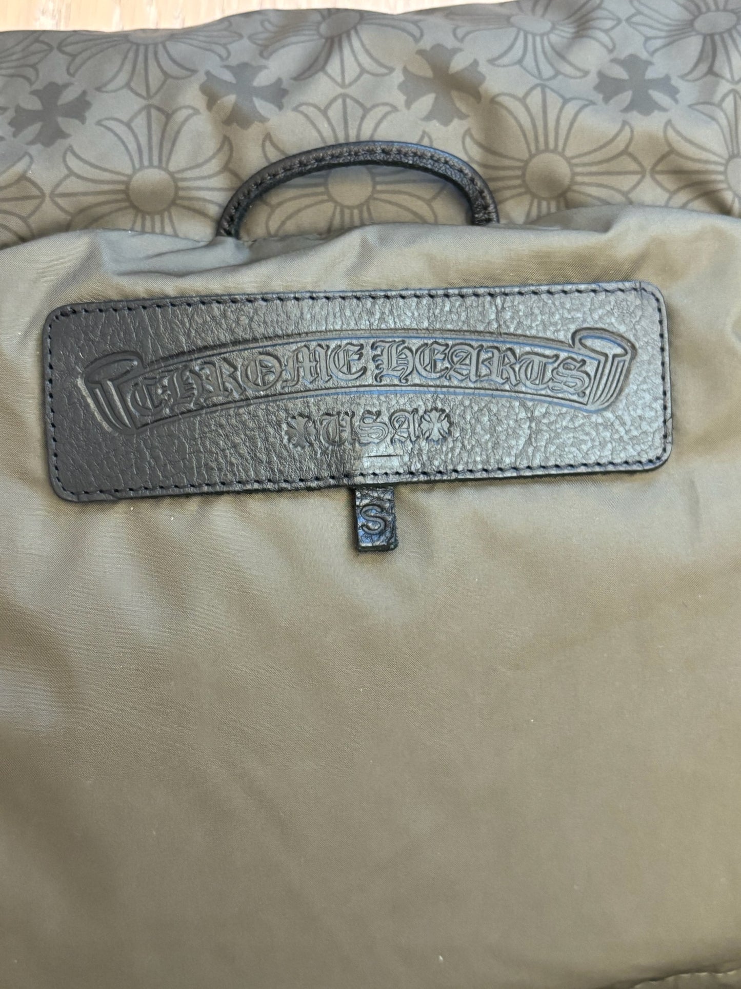 Chrome Hearts Olive Green Puffer Vest