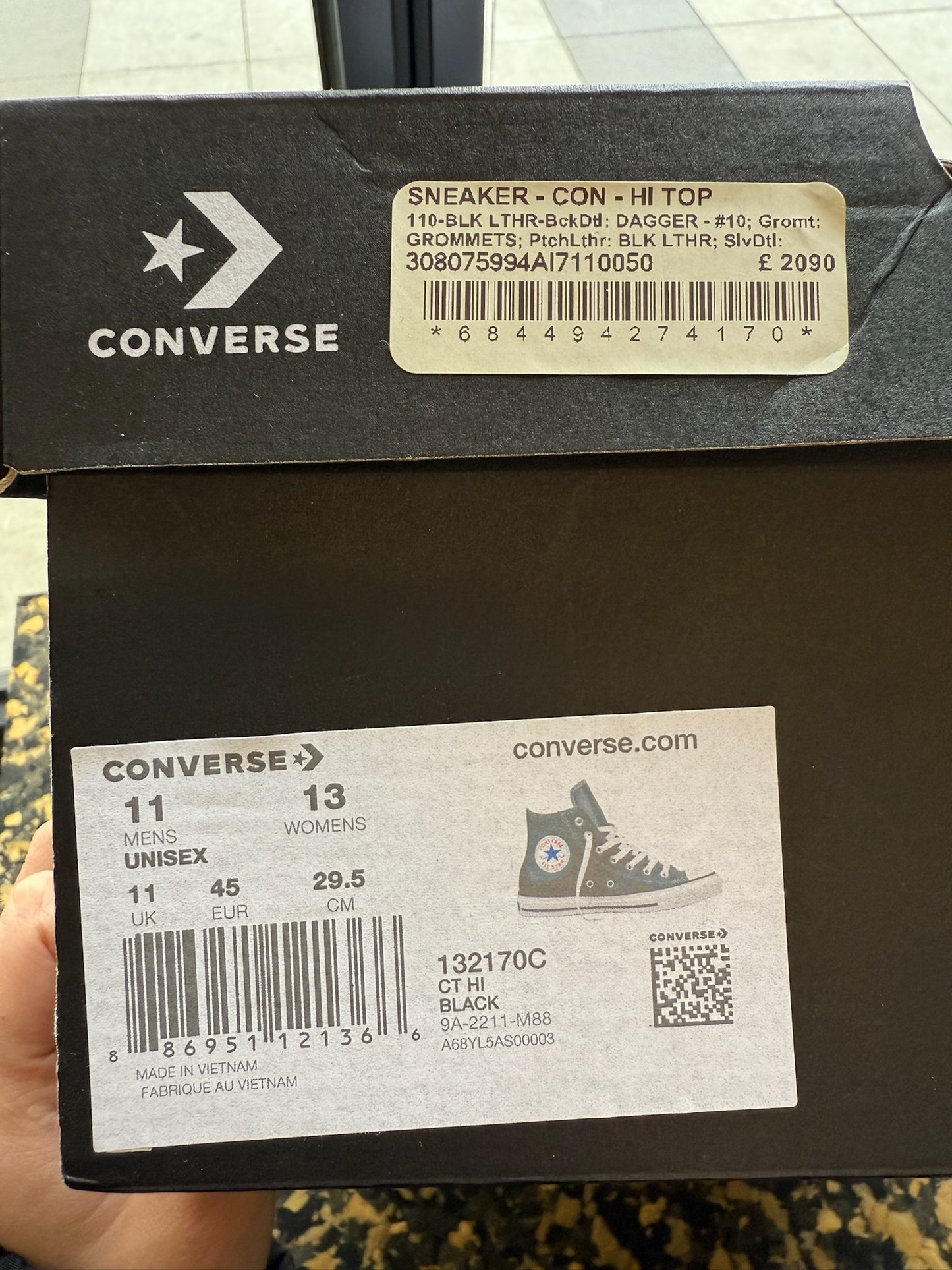 Chrome hearts patches converse