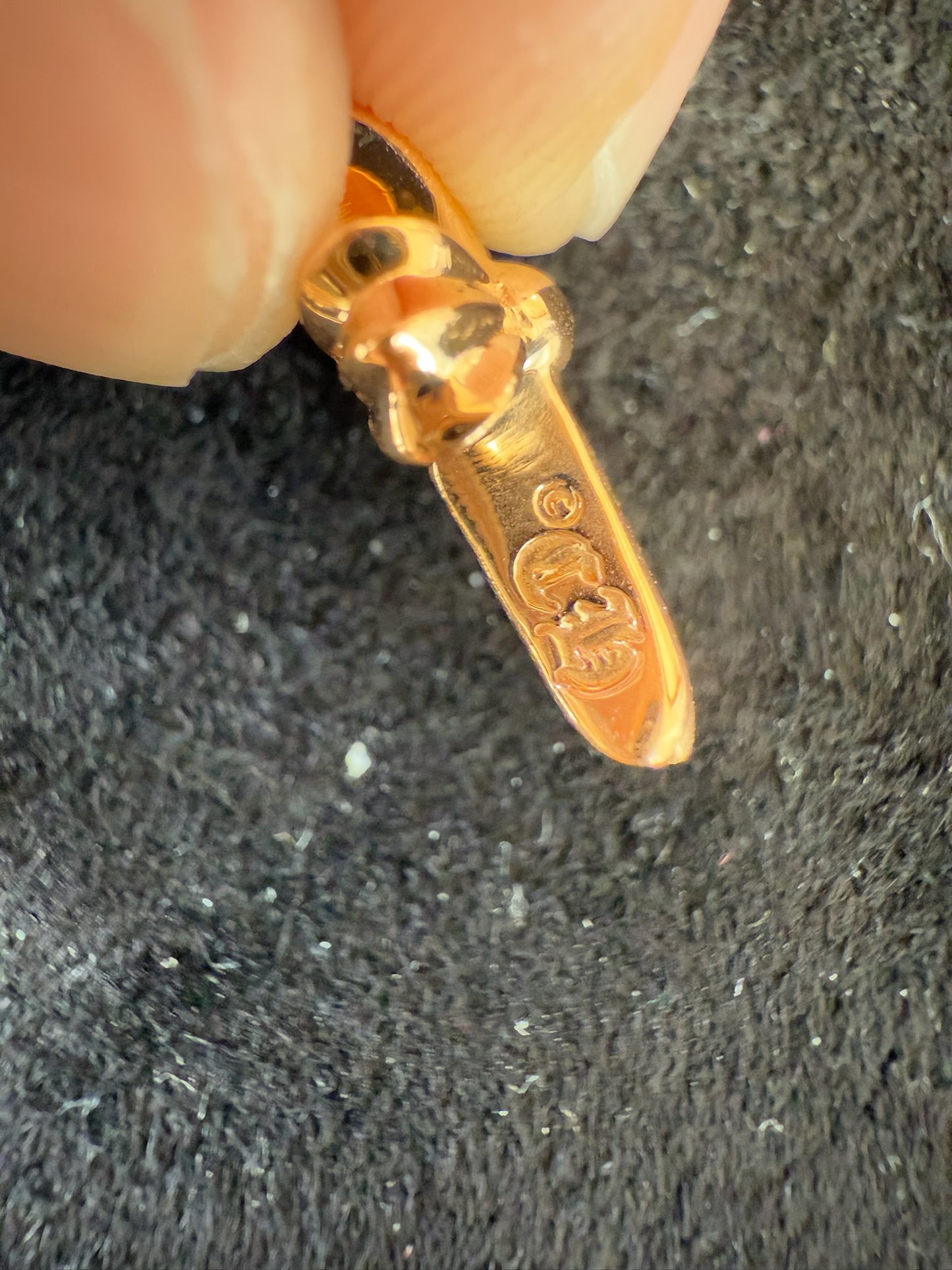 Chrome Hearts 22k Sapphire Babyfat Pendant
