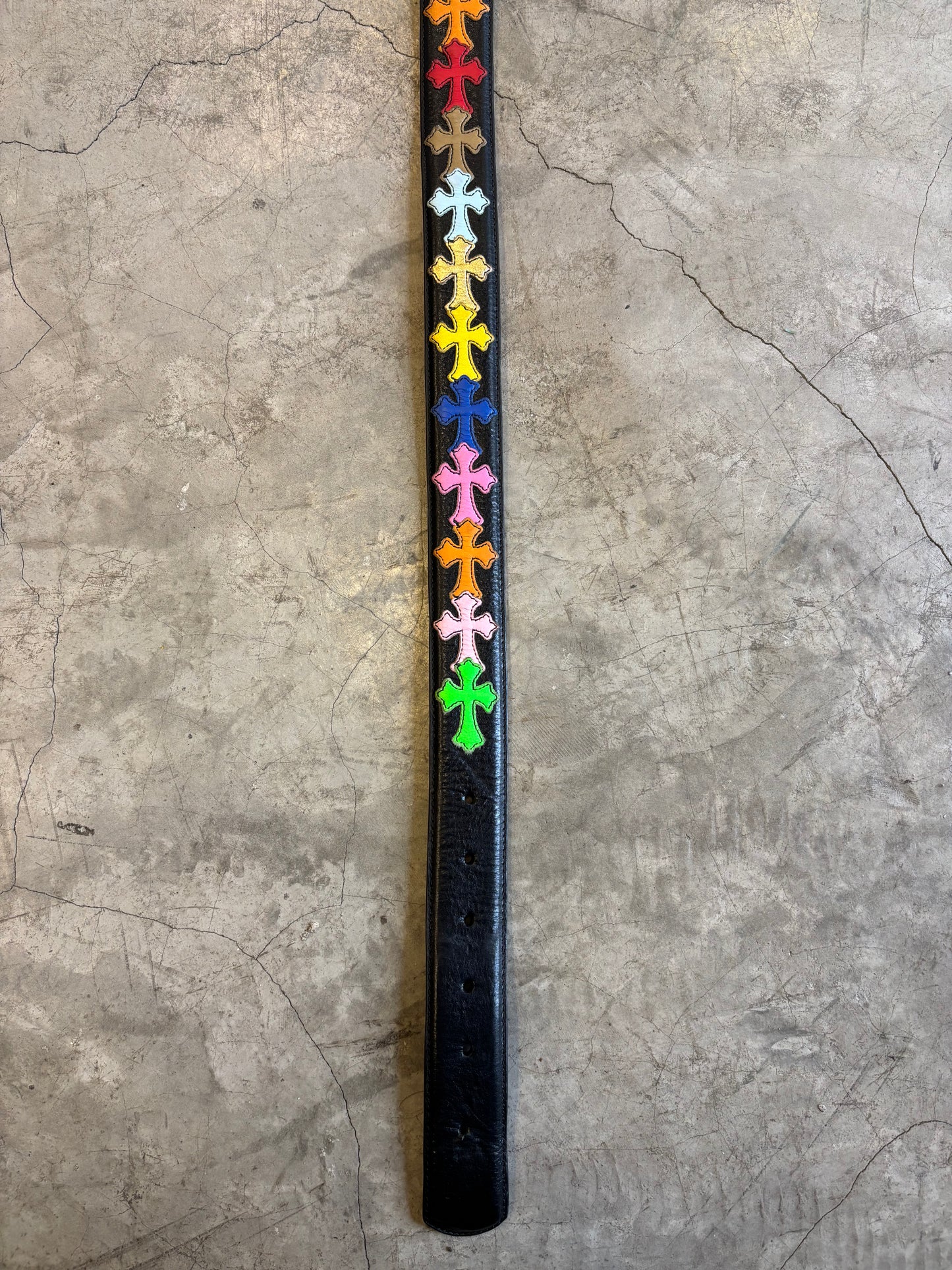 Chrome Hearts Multiple Color Cross Patches Strap SZ32