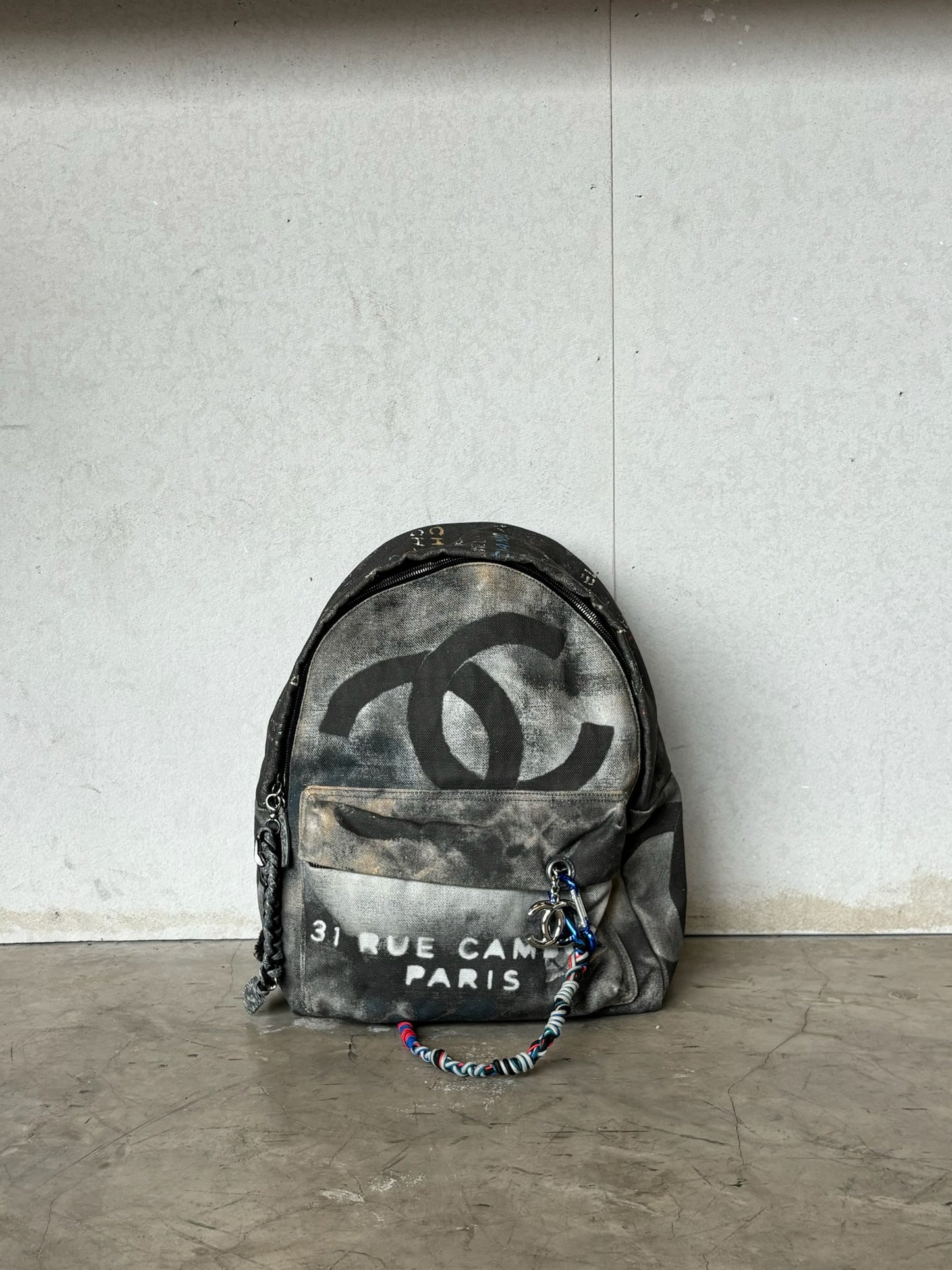 Chanel 2014 Canvas Graffiti Art School Backpack