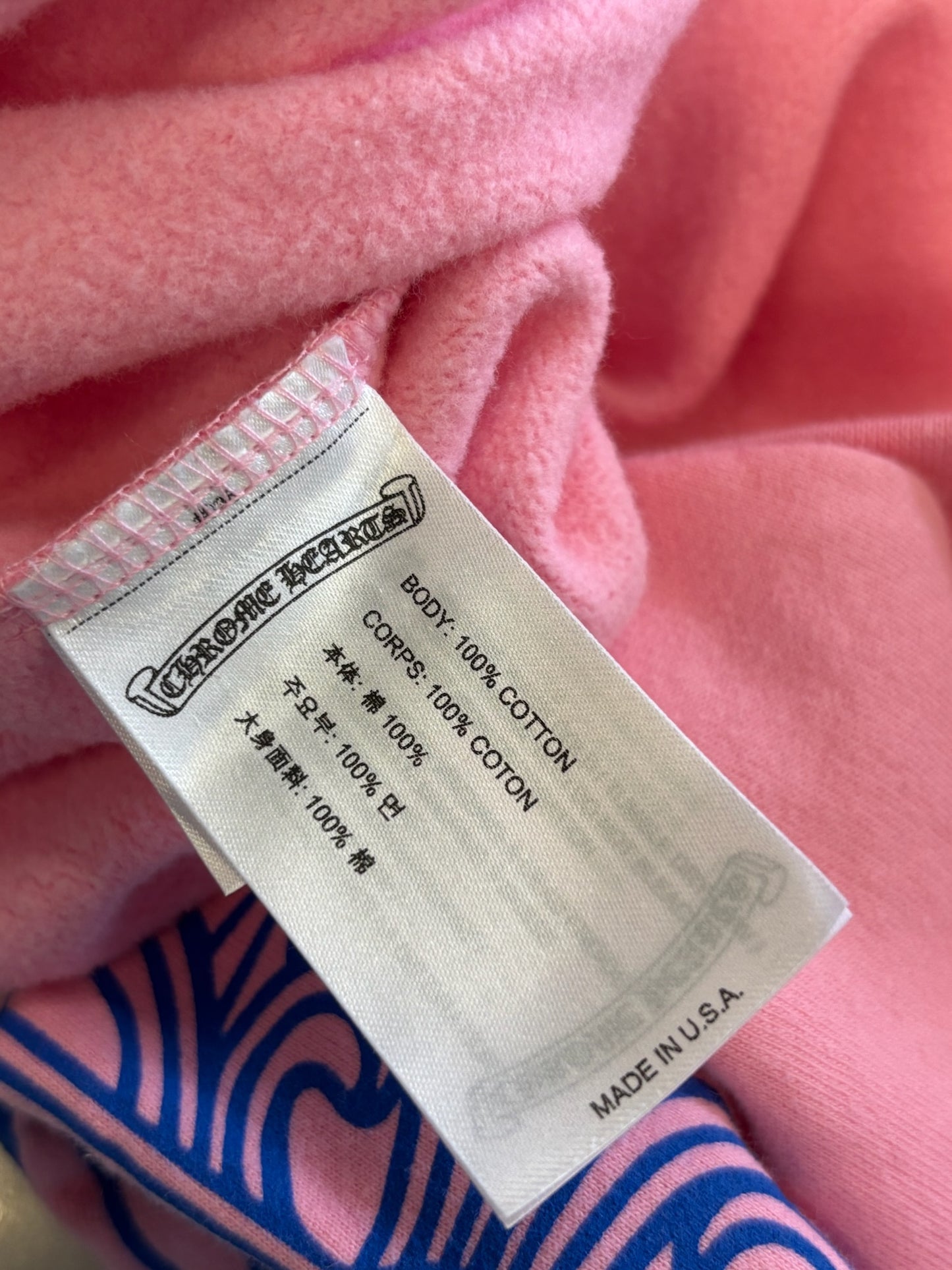 Chrome hearts NYC exclusive pink horseshoe hoodie