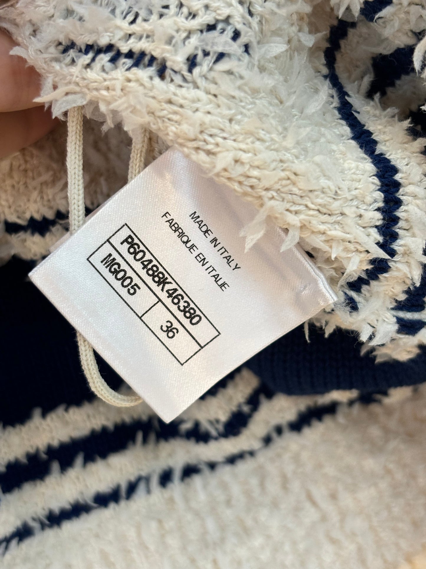 Chanel SS19 oversized varsity CC logo cropped cardigan