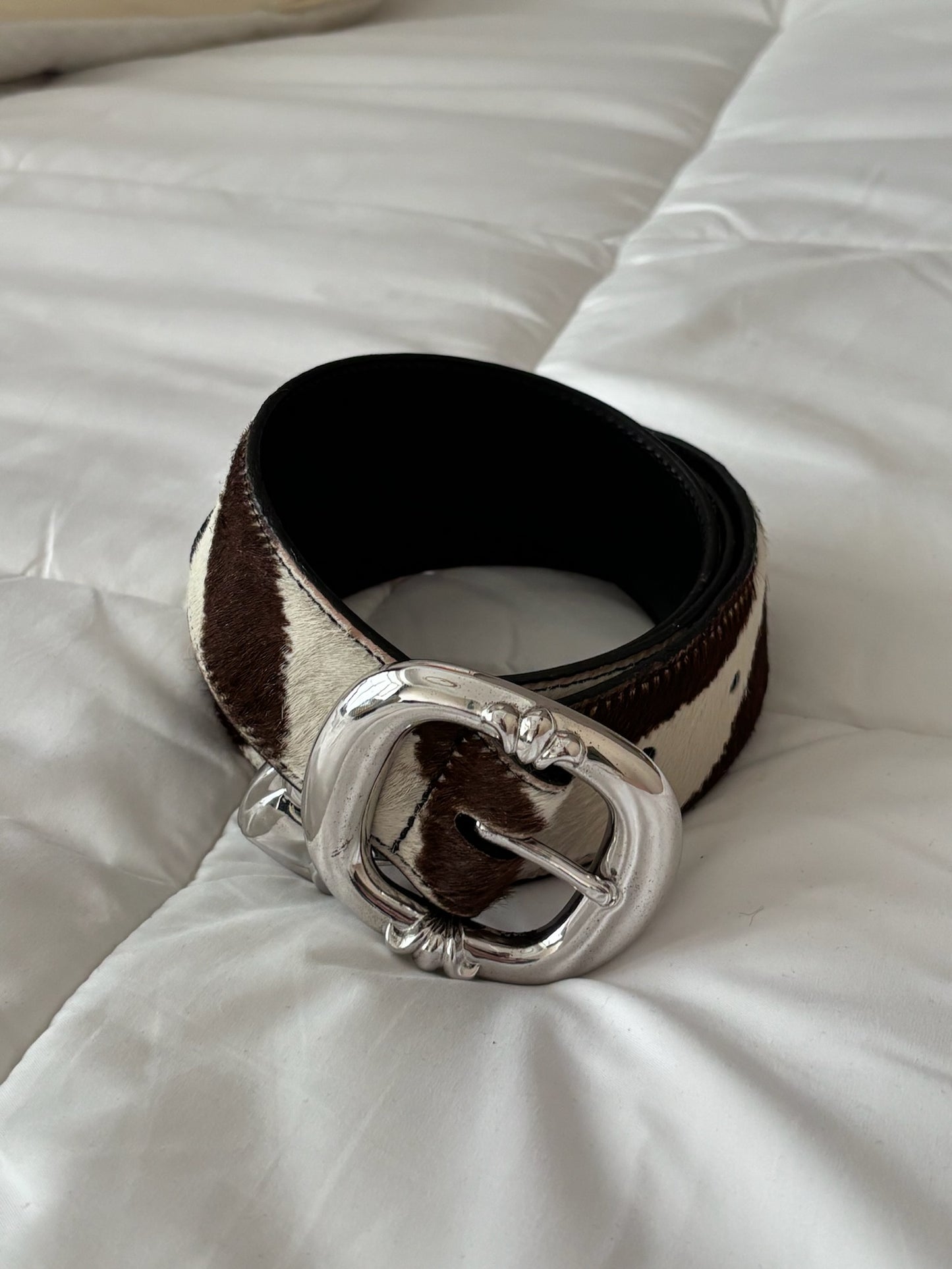 Chrome Hearts Zebra Ponyhair Gunslinger Belt