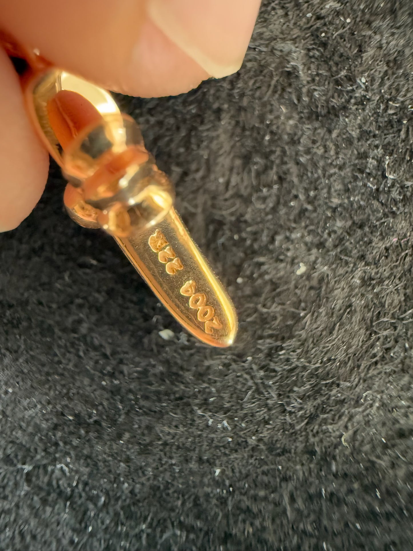 Chrome Hearts 22k Sapphire Babyfat Pendant