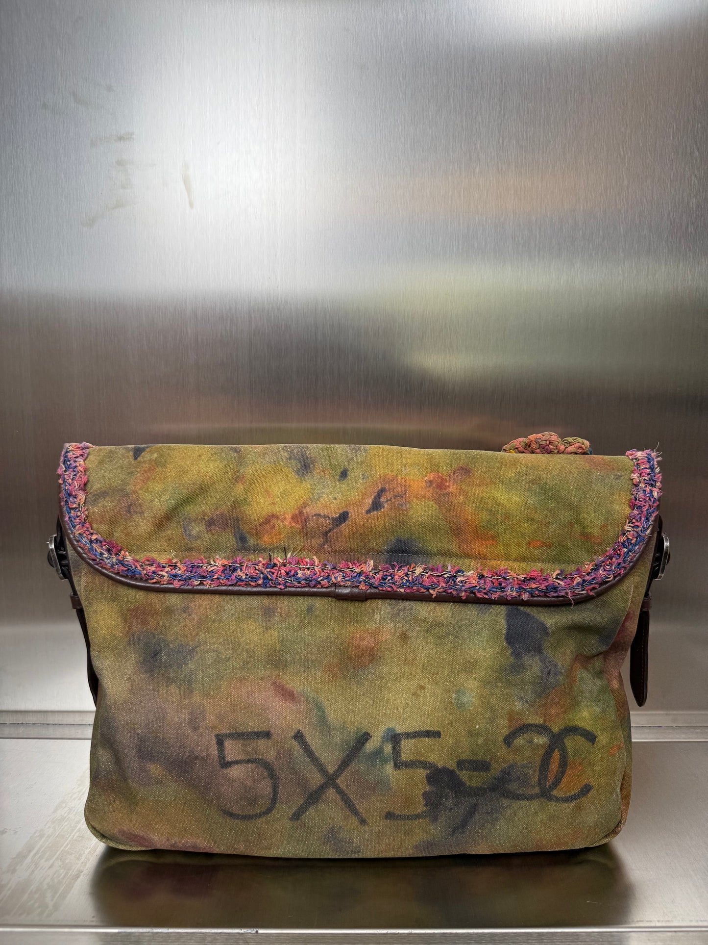Chanel on the pavements graffiti messenger bag