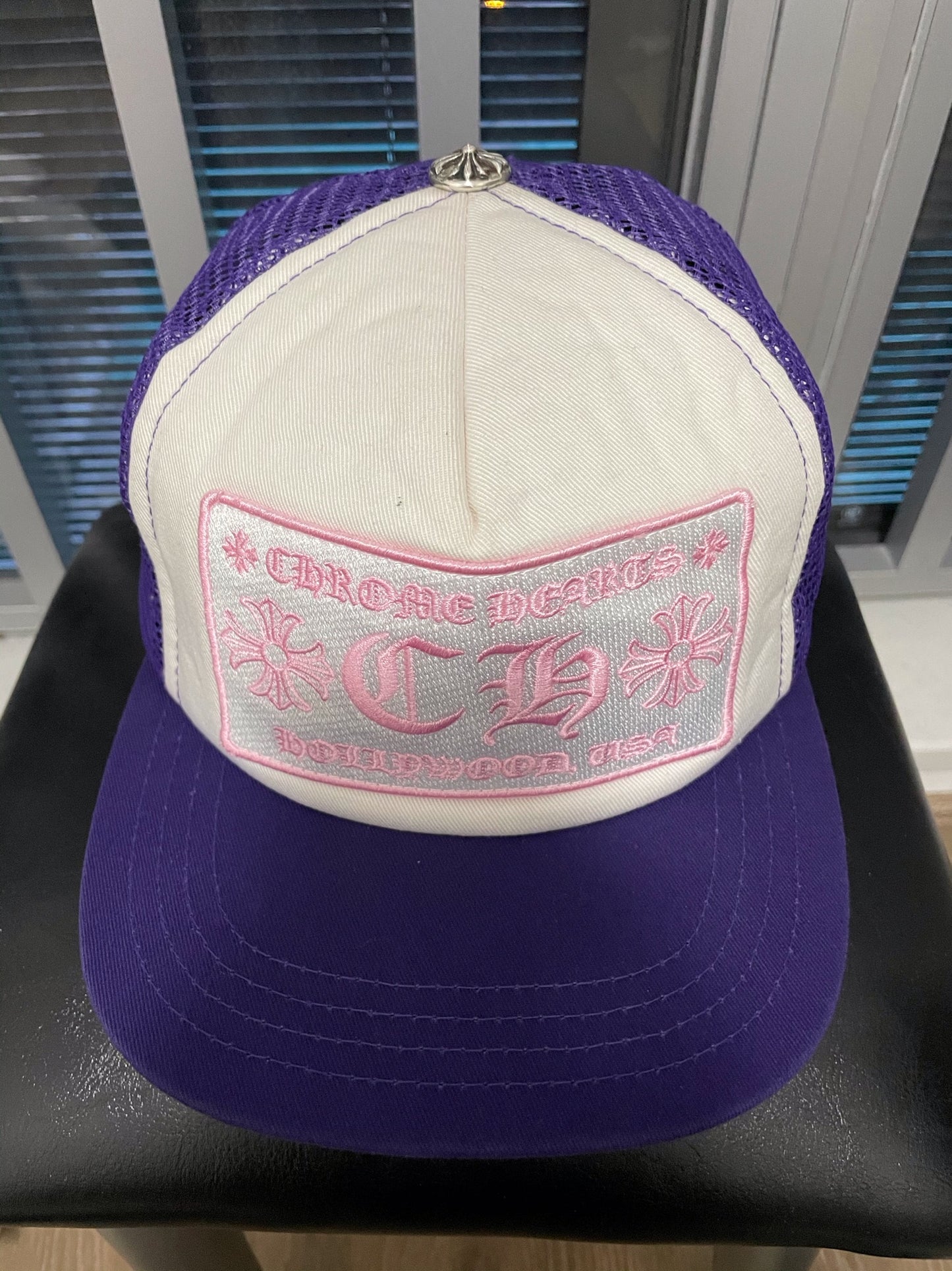 Chrome Hearts CH logo Trucker hat