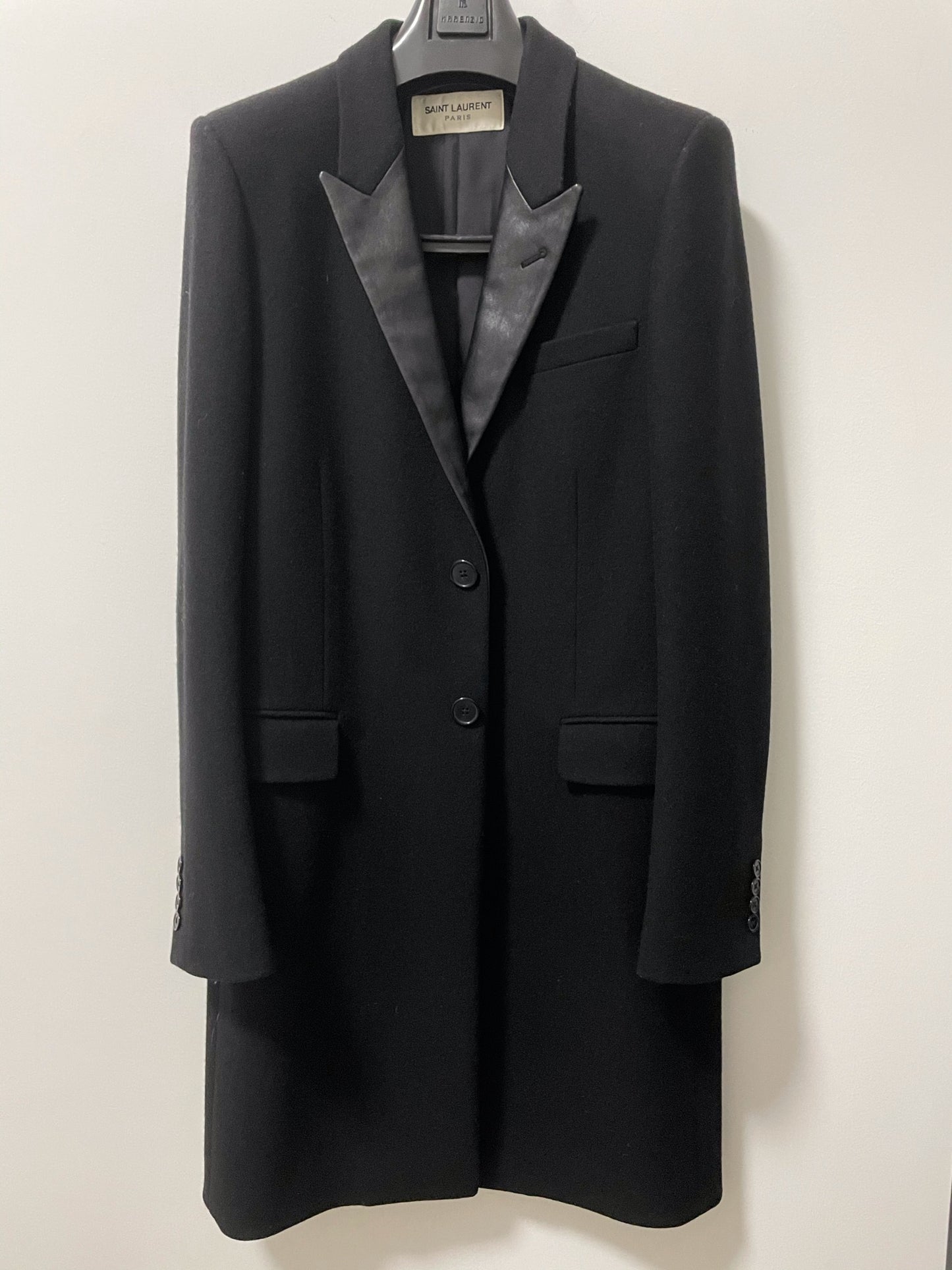 Saint Laurent FW13 leather lapel coat