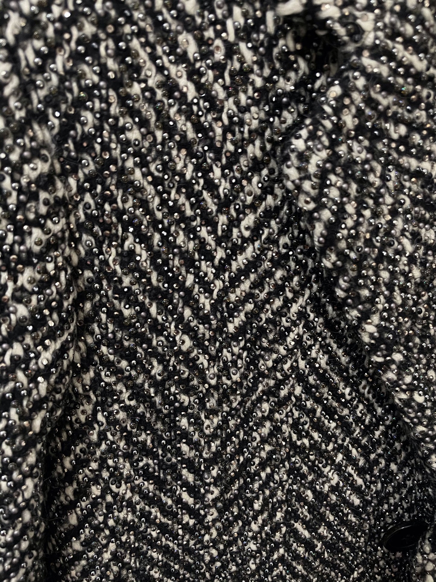 Saint Laurent Paris FW14 Crystal Herringbone coat