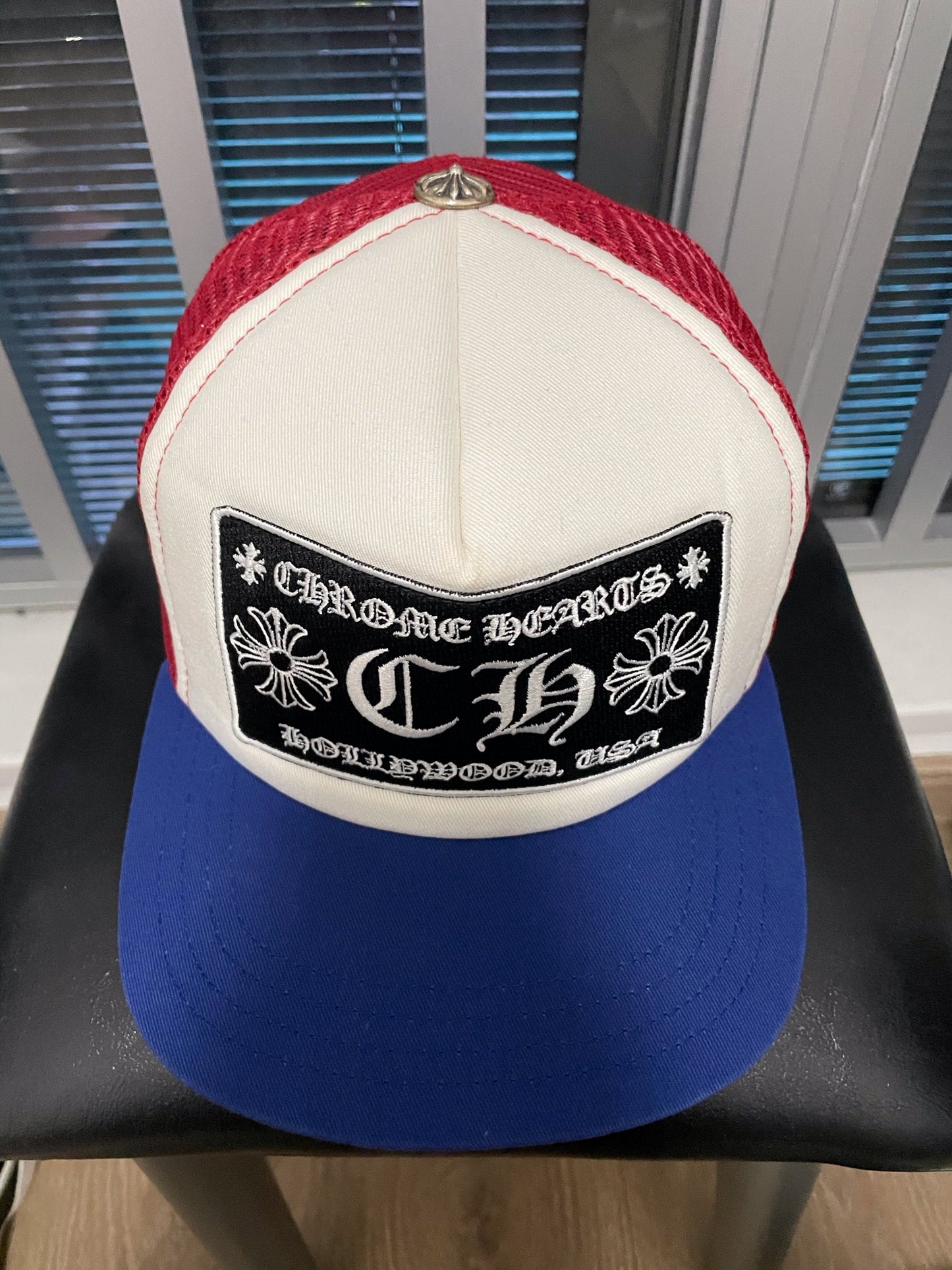 Chrome Hearts CH logo Trucker hat