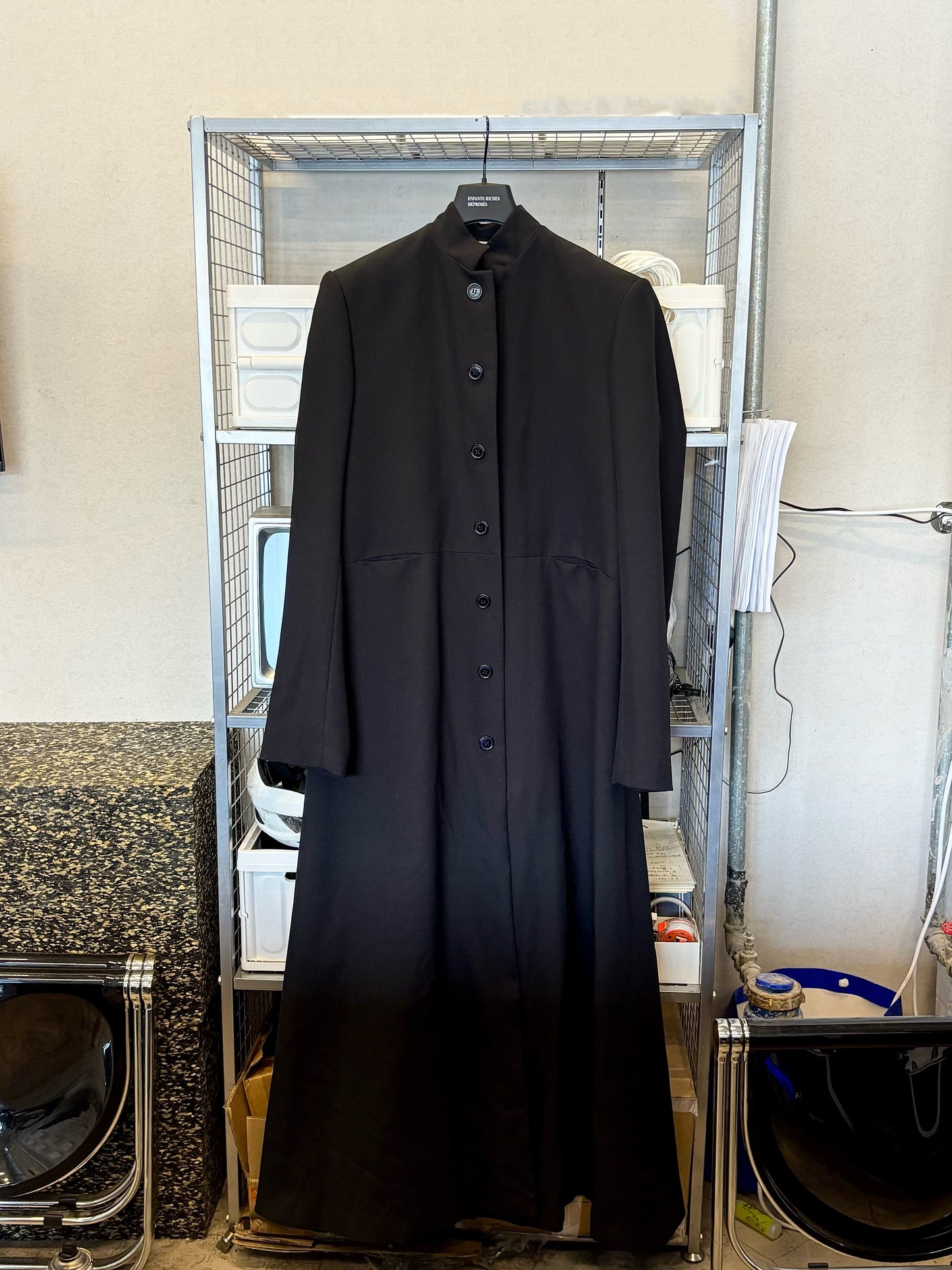 Vetements Hello Boys!! Crepe Coat