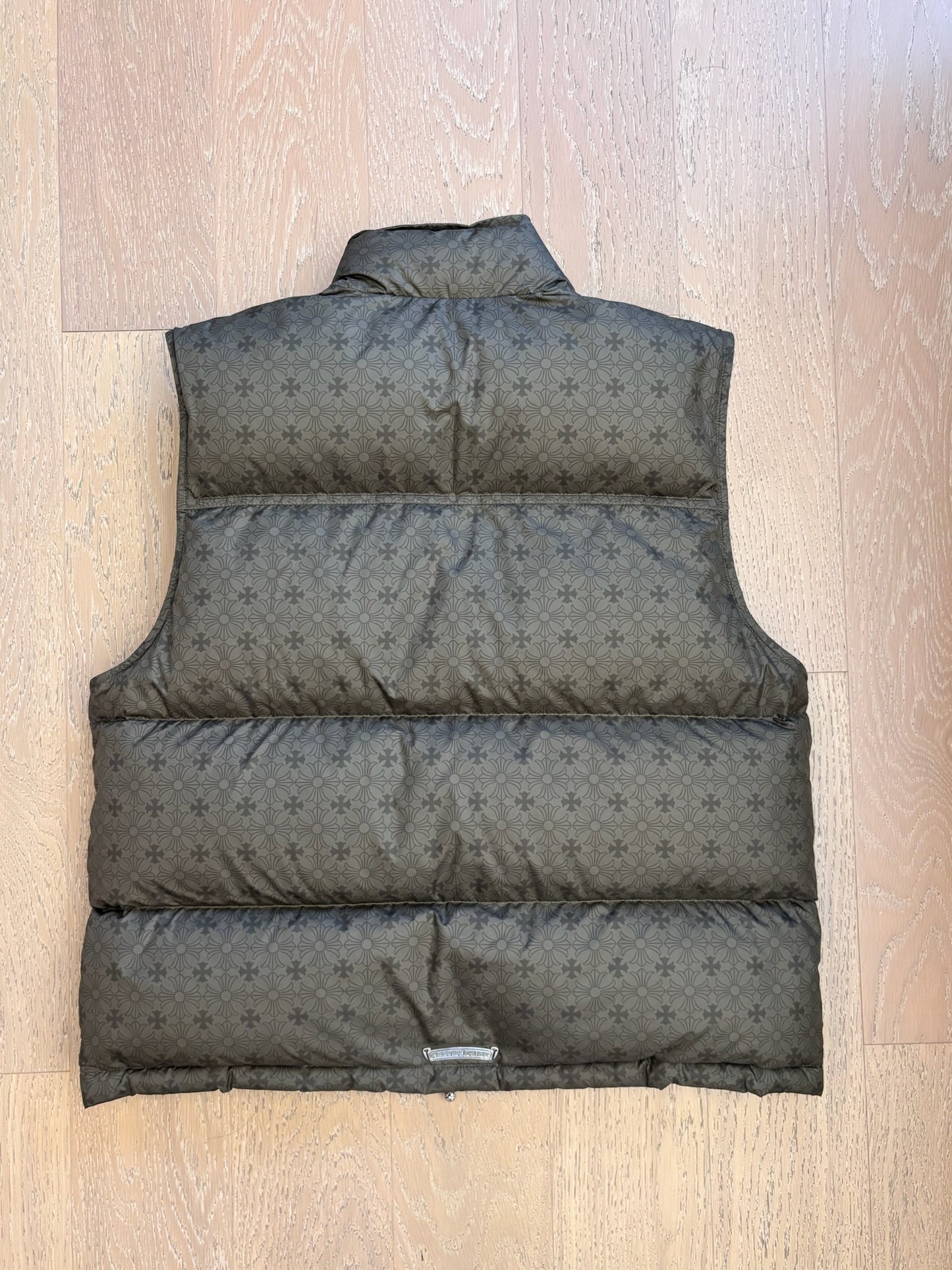 Chrome Hearts Olive Green Puffer Vest