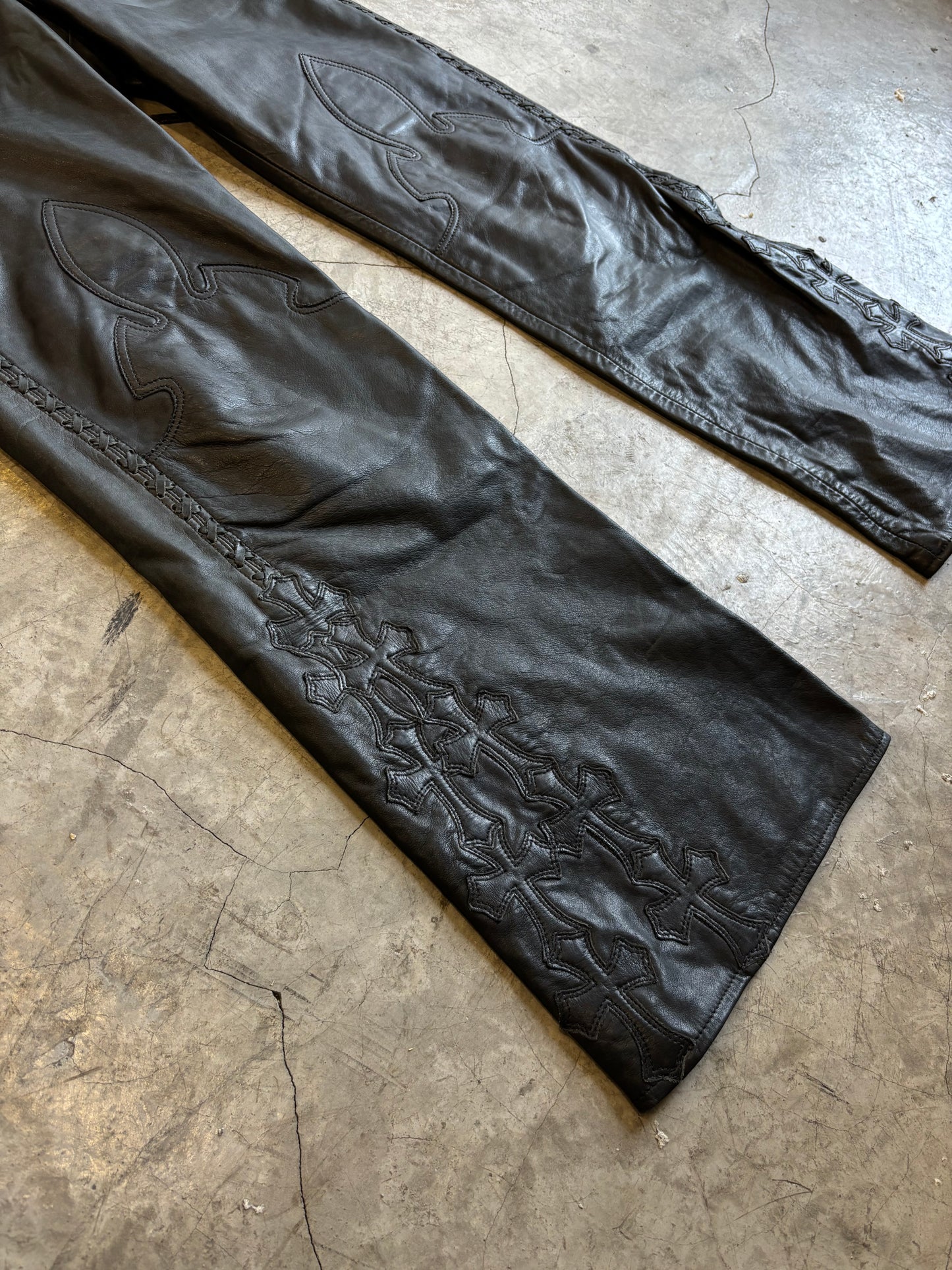 Chrome Hearts 1 of 1 VIP Order Leather Overalls