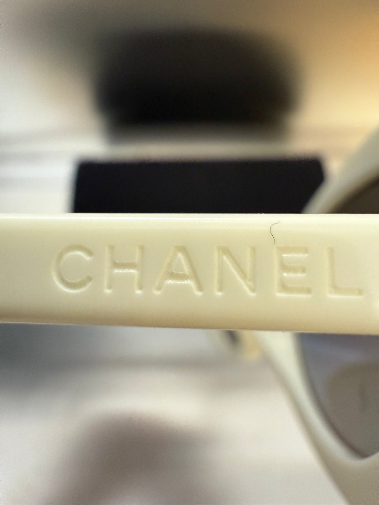 Chanel 23k white sunglasses