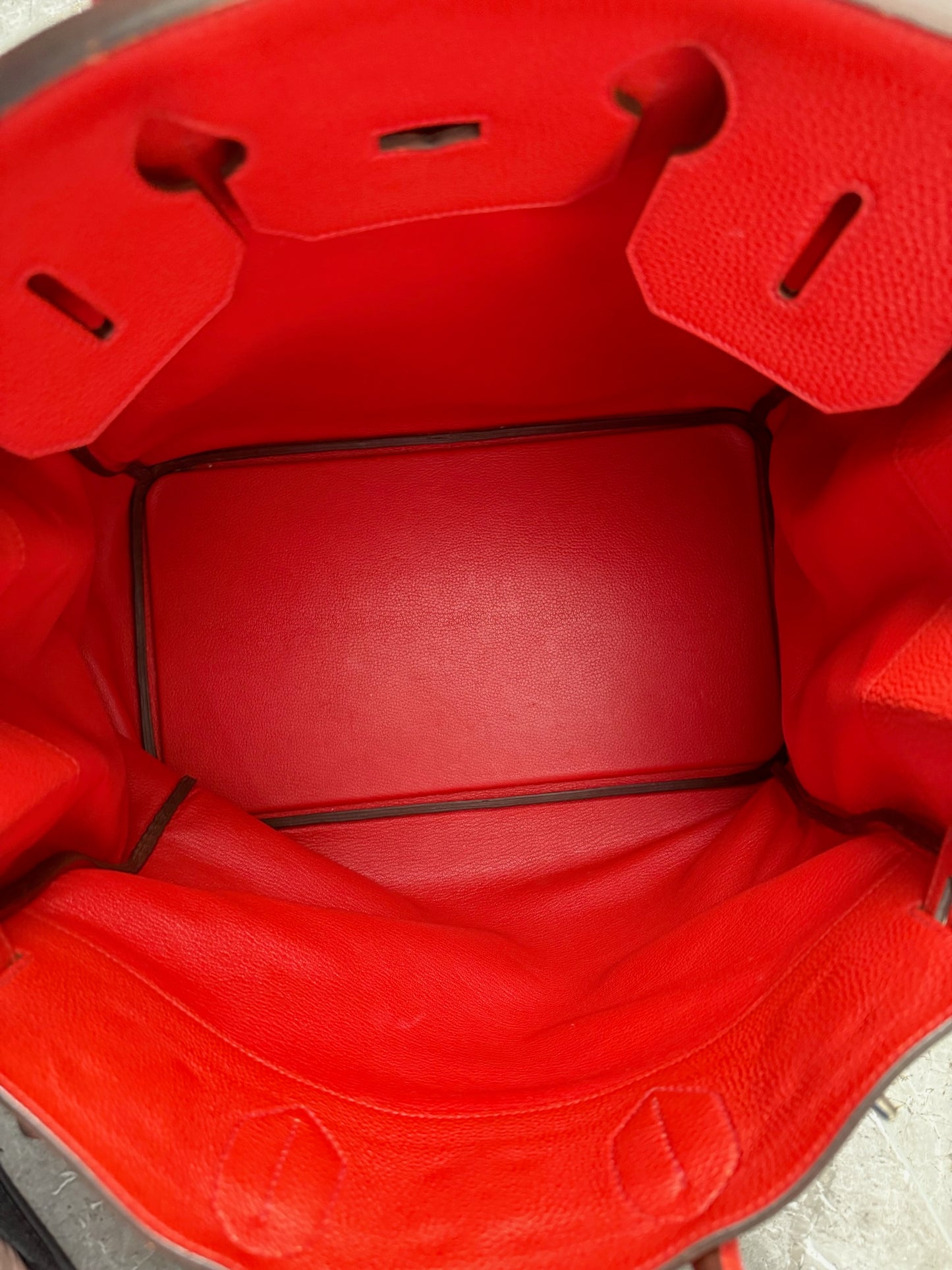 Hermes HAC 40 Togo leather Palladium Travel bag