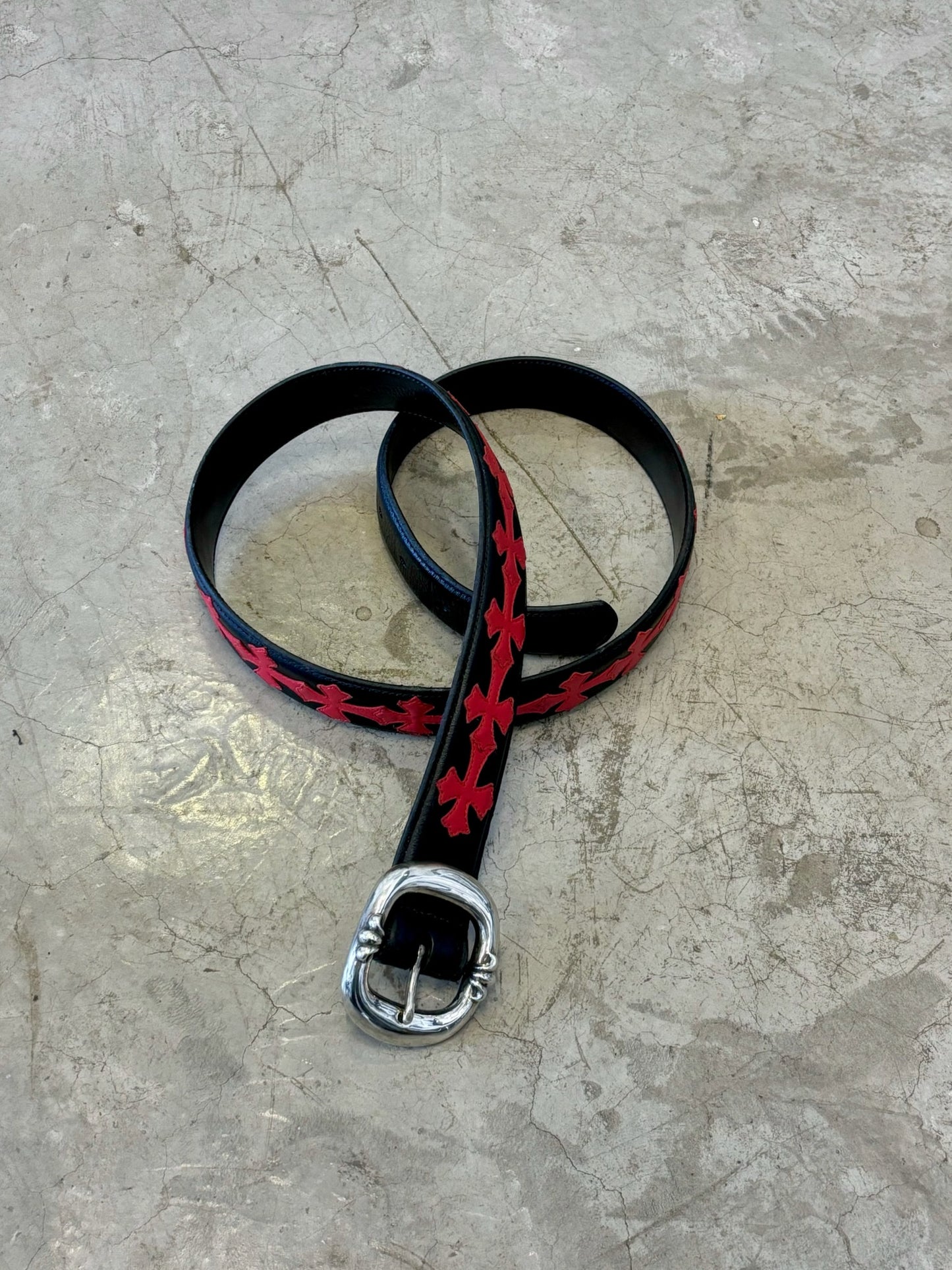 Chrome hearts red patches gunslinger belt
