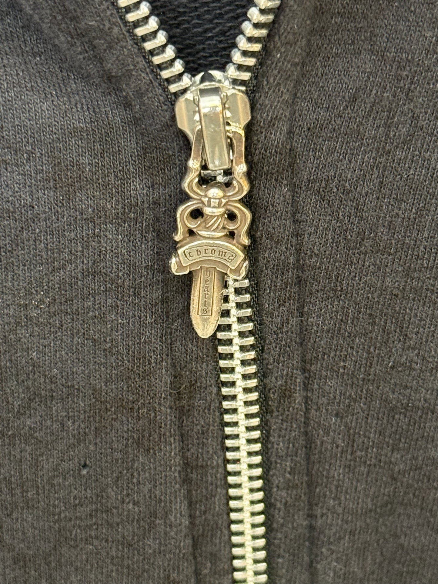Chrome Hearts Black All Over Print Zip Up Hoodie